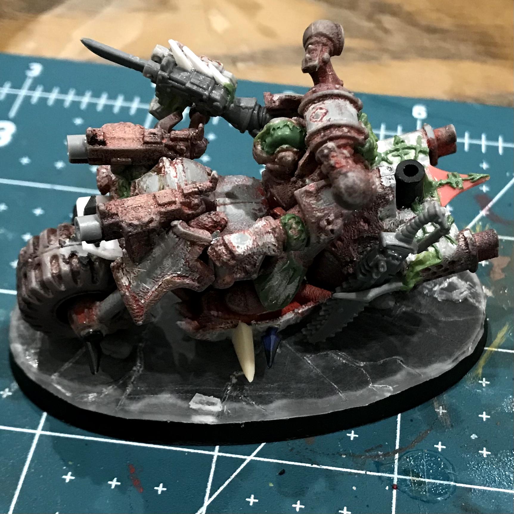 Chaos Space Marine Biker, Ebay Rescue, Iron Warriors Wip