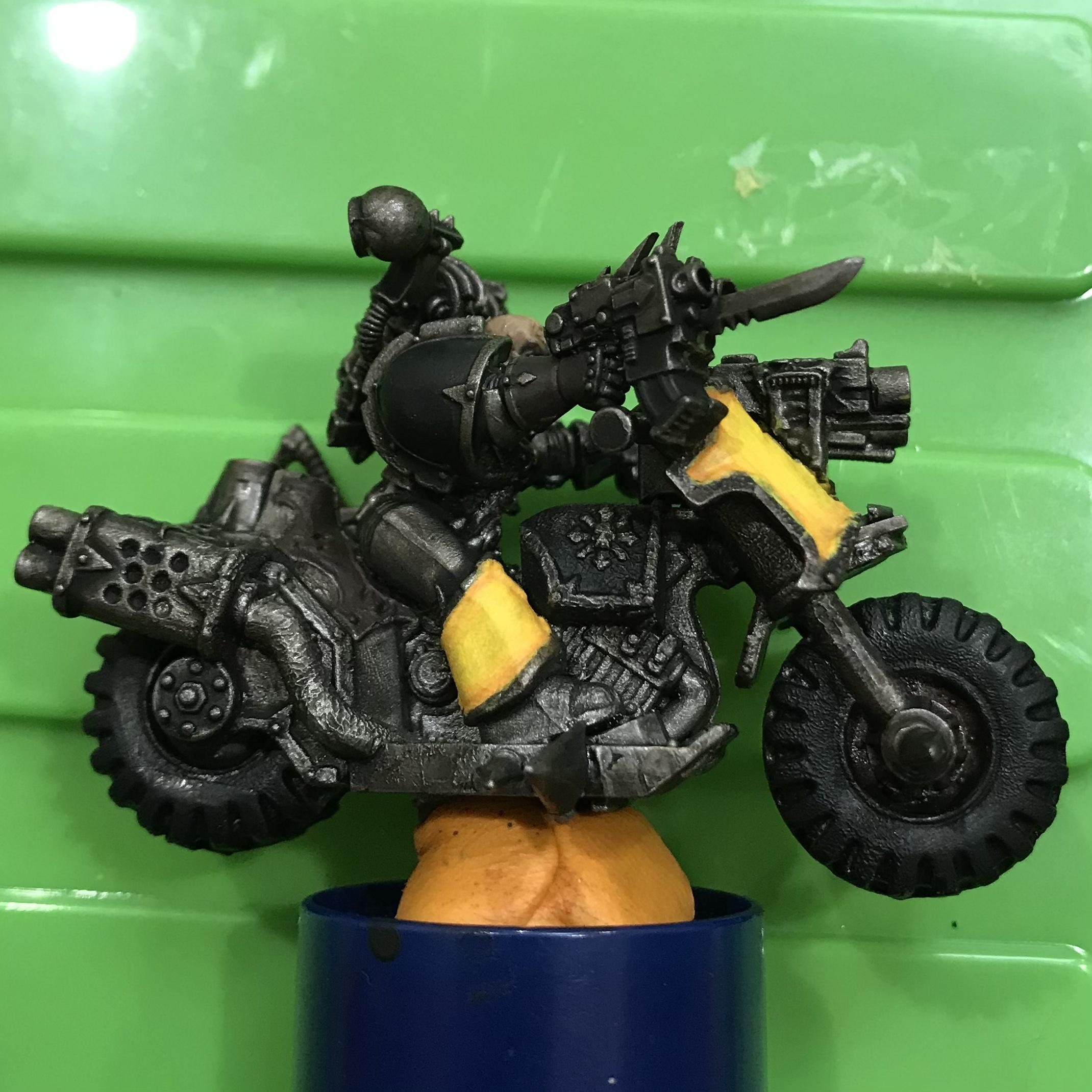 Chaos Space Marine Biker, Ebay Rescue, Iron Warriors, Work In Progress