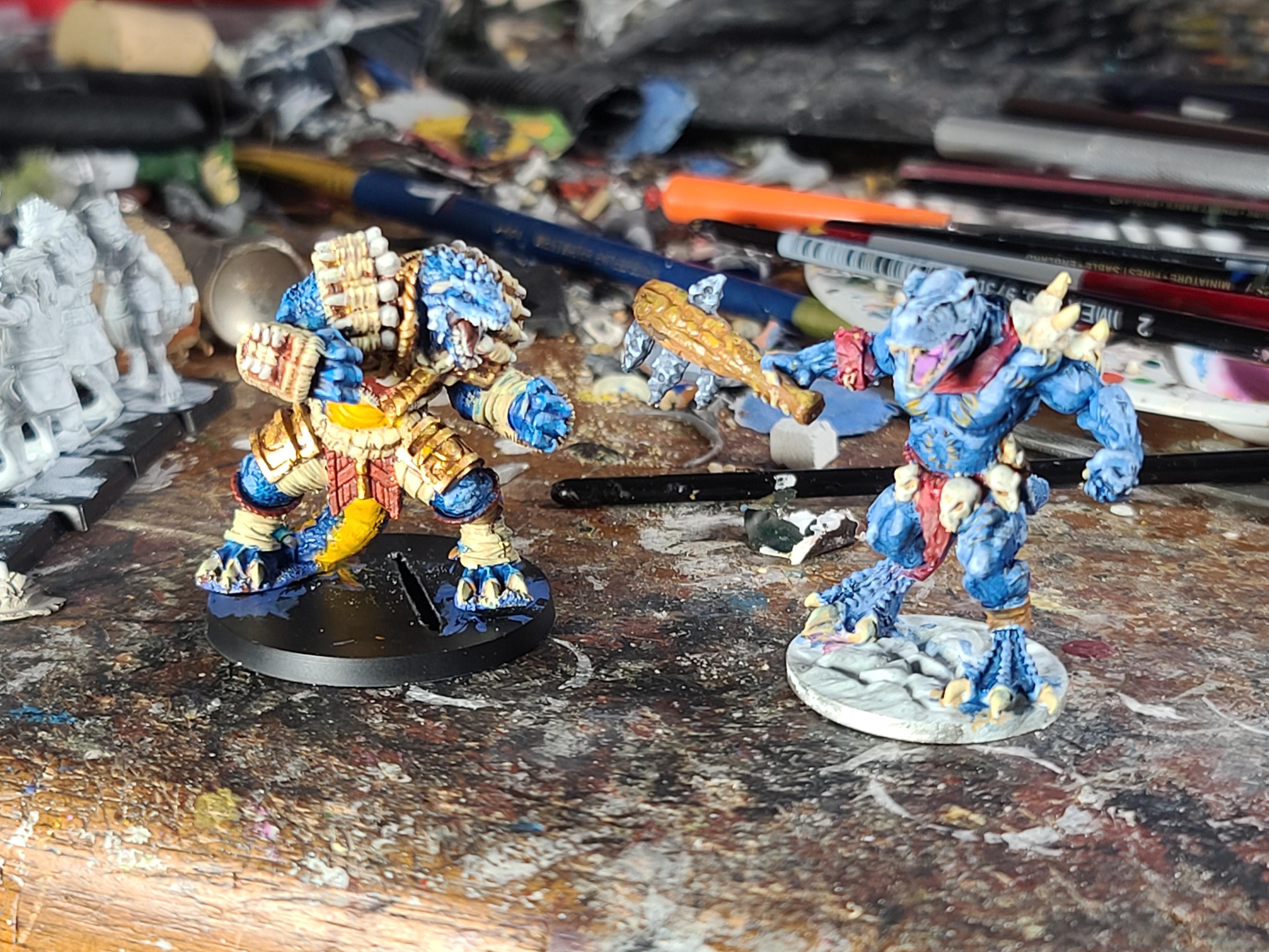 Blood Bowl, Greebo Games, Kroxigor, Lizardmen, Reaper Miniatures
