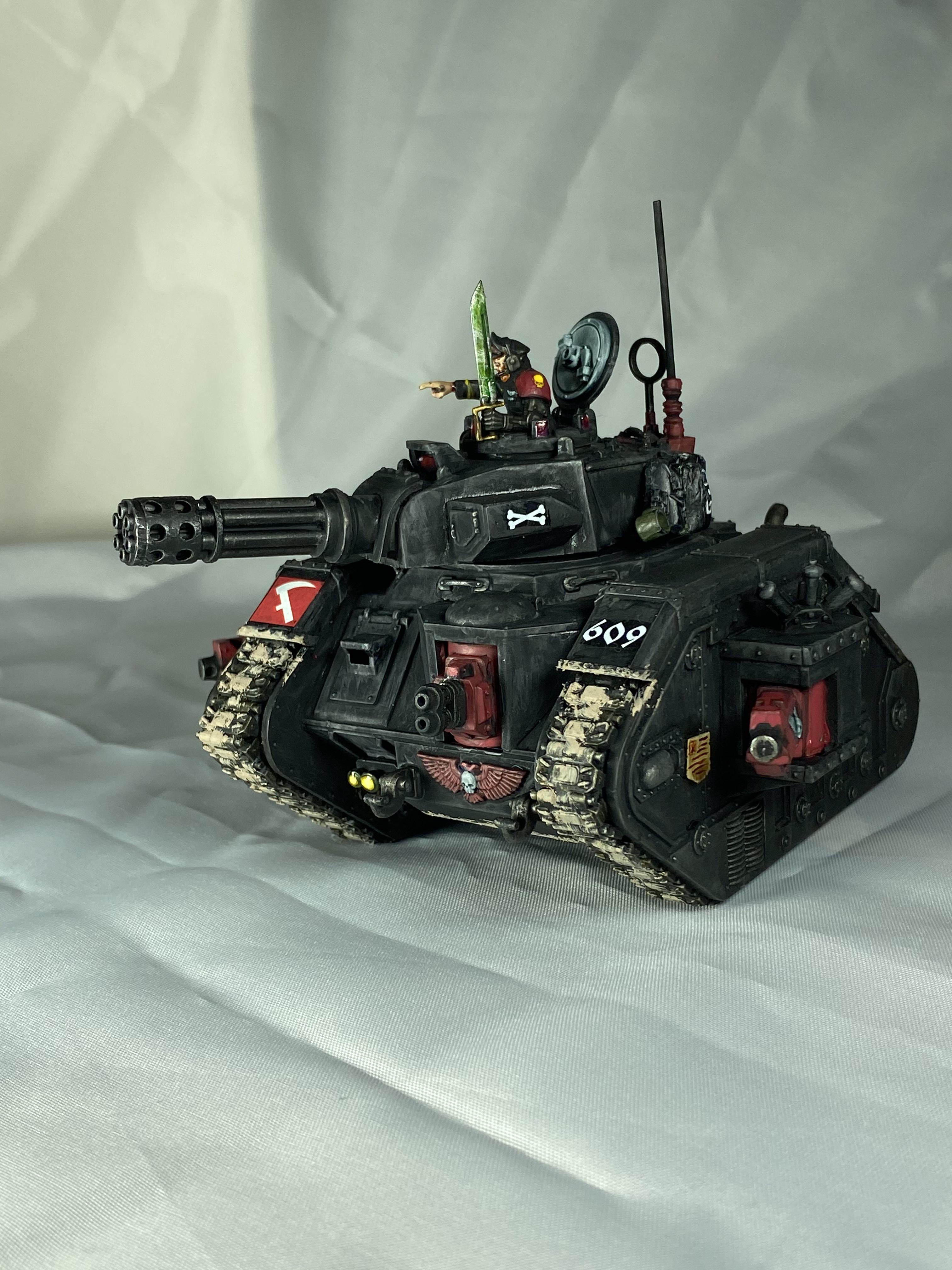 Astra Militarum, Black, Commmissar, Imperial Guard, Leman Russ, Punisher, Tank, Warhammer 40,000