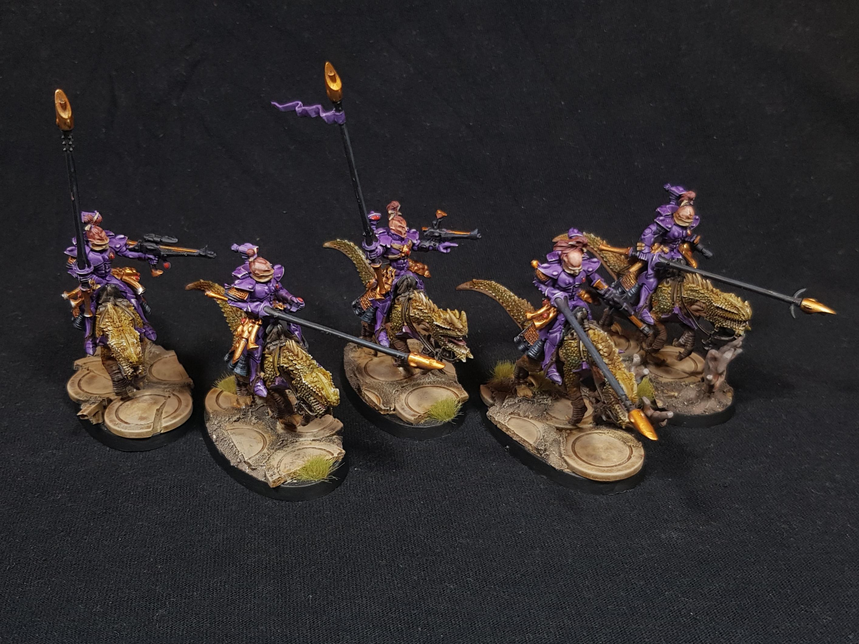 Aeldari, Conversion, Dragon Knights, Eldar, Exodites, Knights, Shining Spears