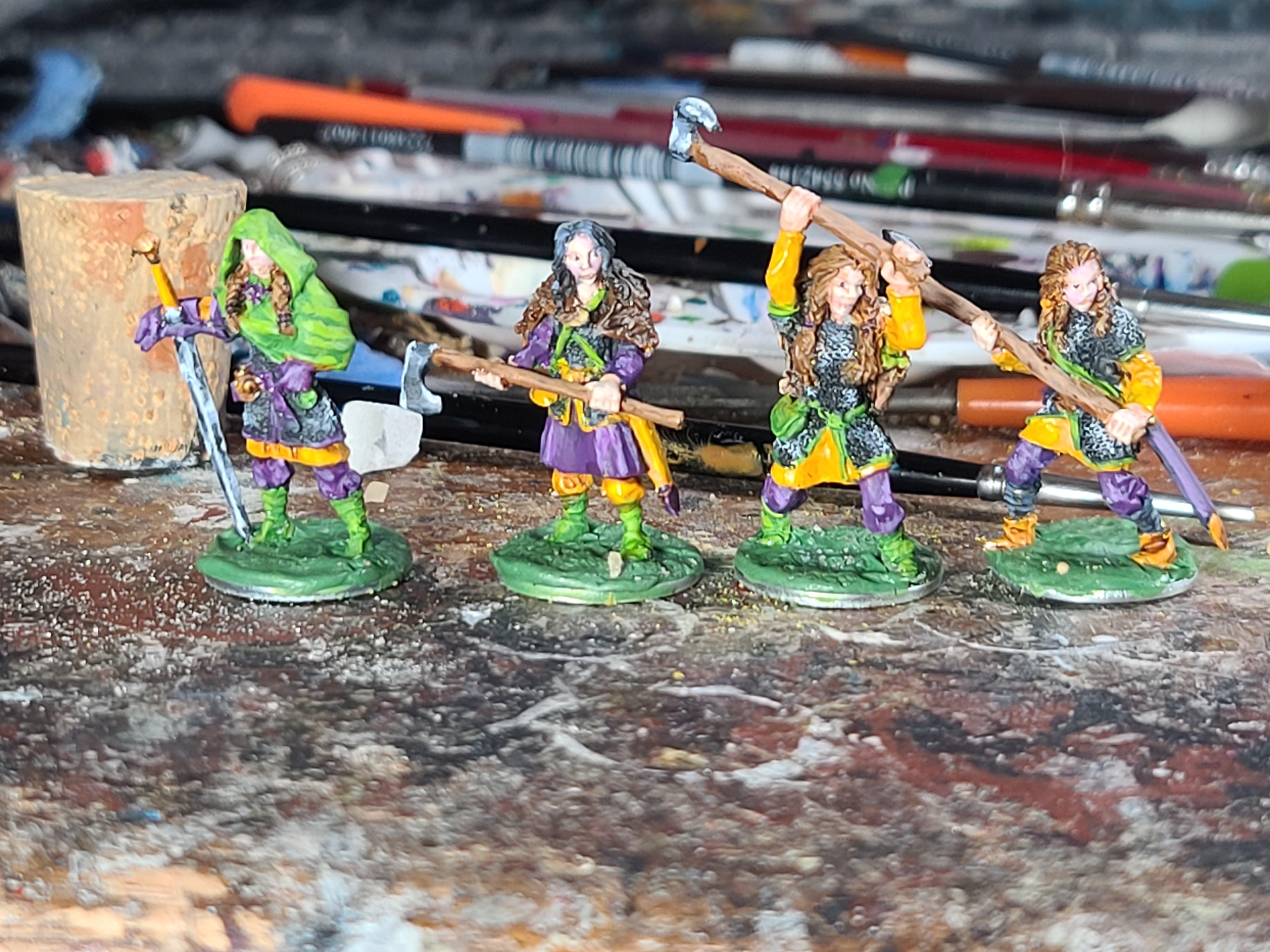 Bronze Age Miniatures, Dane Axes, Norse, Sheildmaidens, Valkerie, Vikings