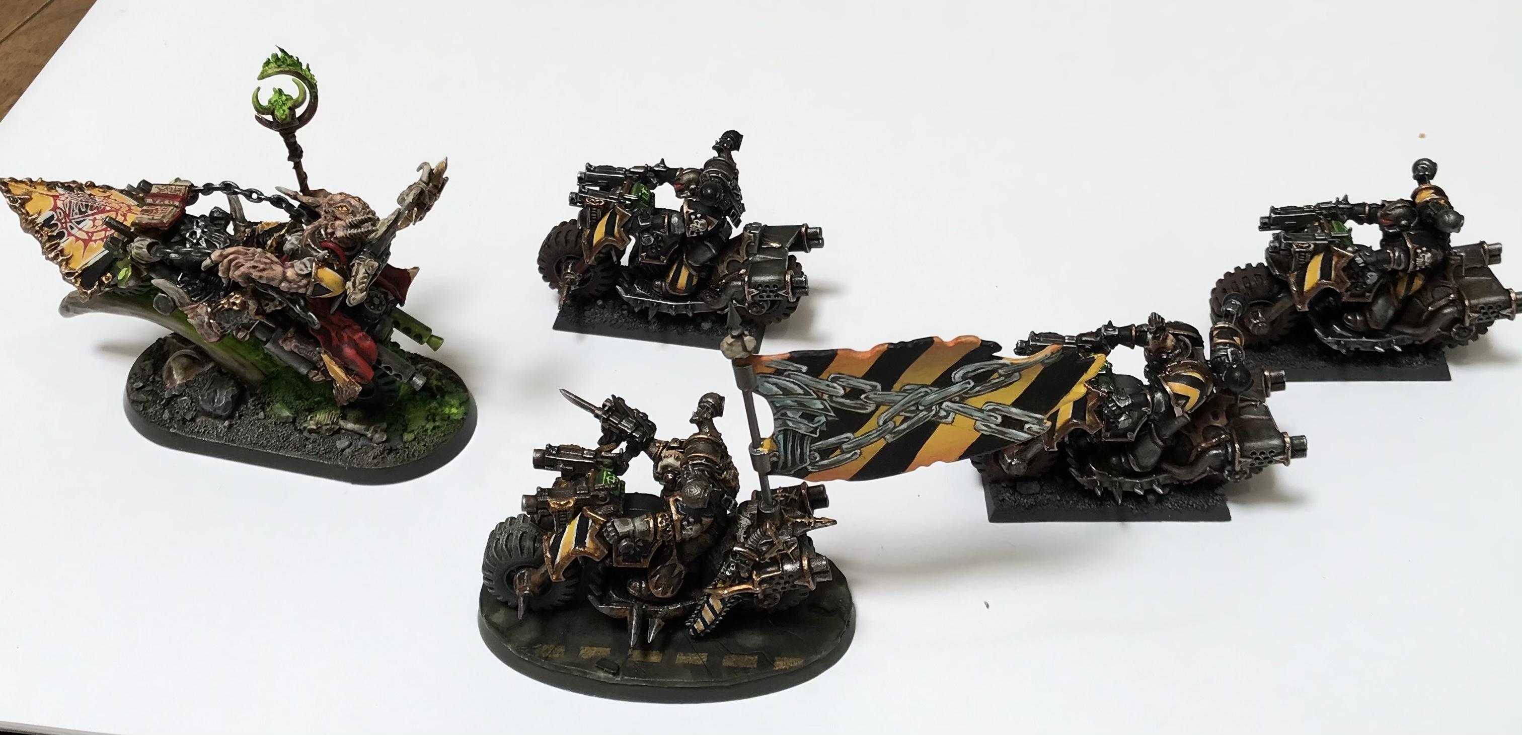 Bike, Chaos Space Marines, Iron Warriors, Squad