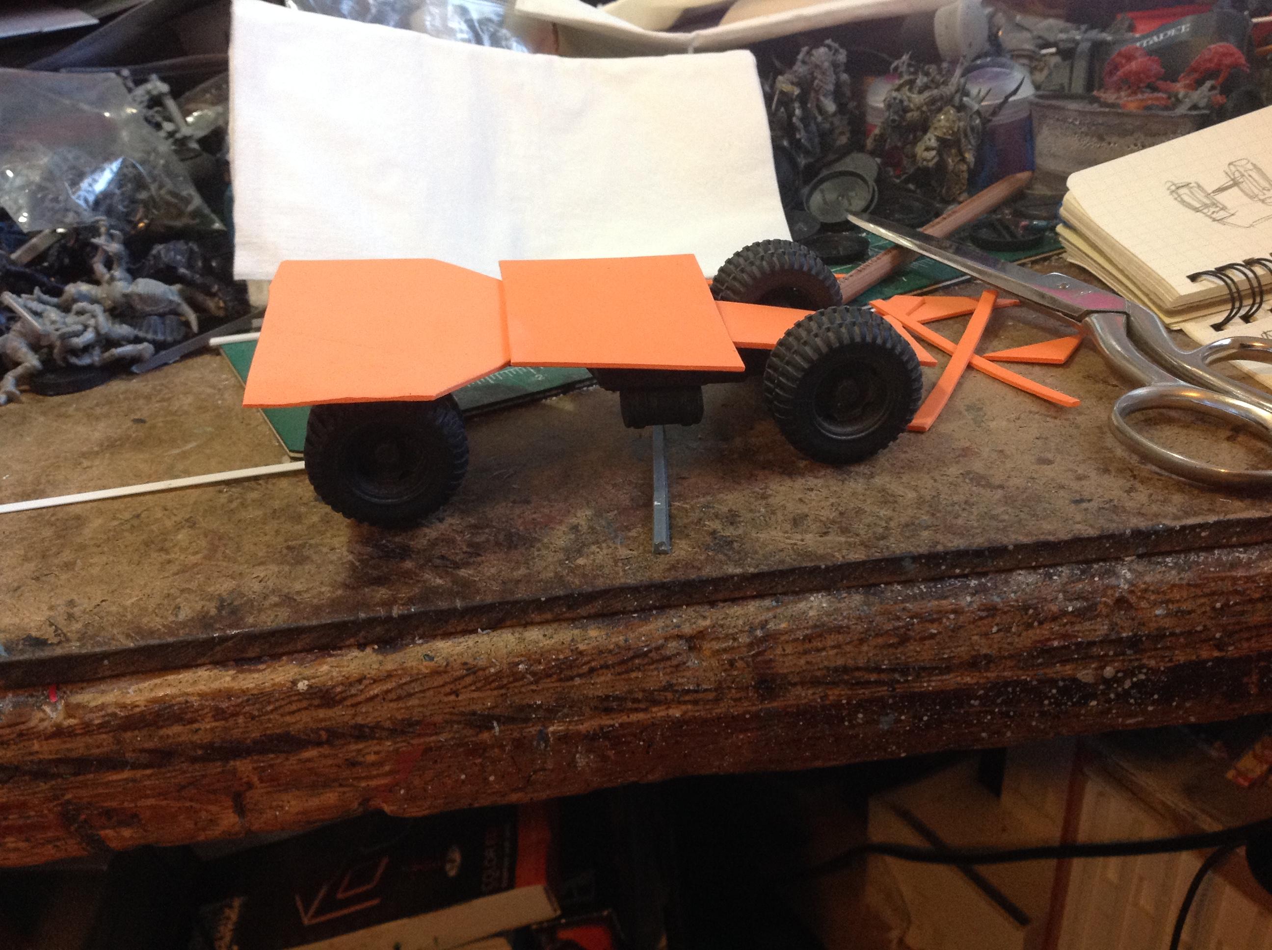 #raqrexchallenge, Mock Up, Orks, Trukk, Warhammer 40,000, Work In Progress