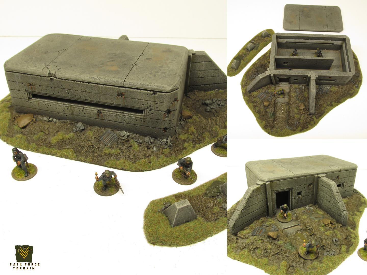 20mm, Buildings, Bunker, Foxholes, Positions, Sandbags, Terrain, Wargames Terrain, World War 2