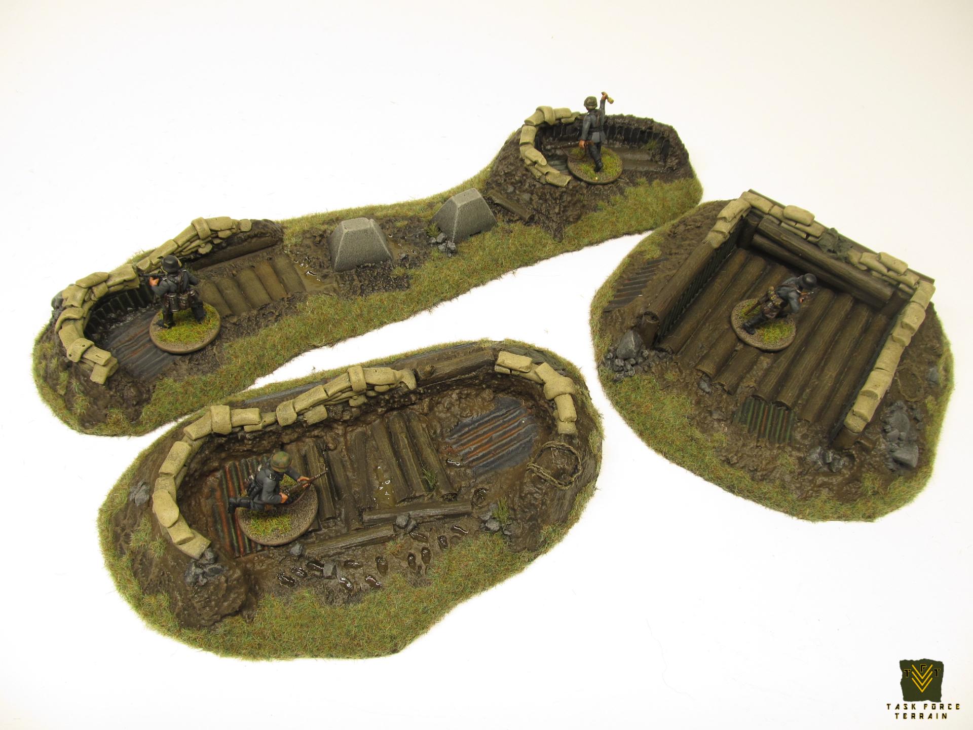 20mm, Buildings, Bunker, Foxholes, Positions, Sandbags, Terrain, Wargames Terrain, World War 2