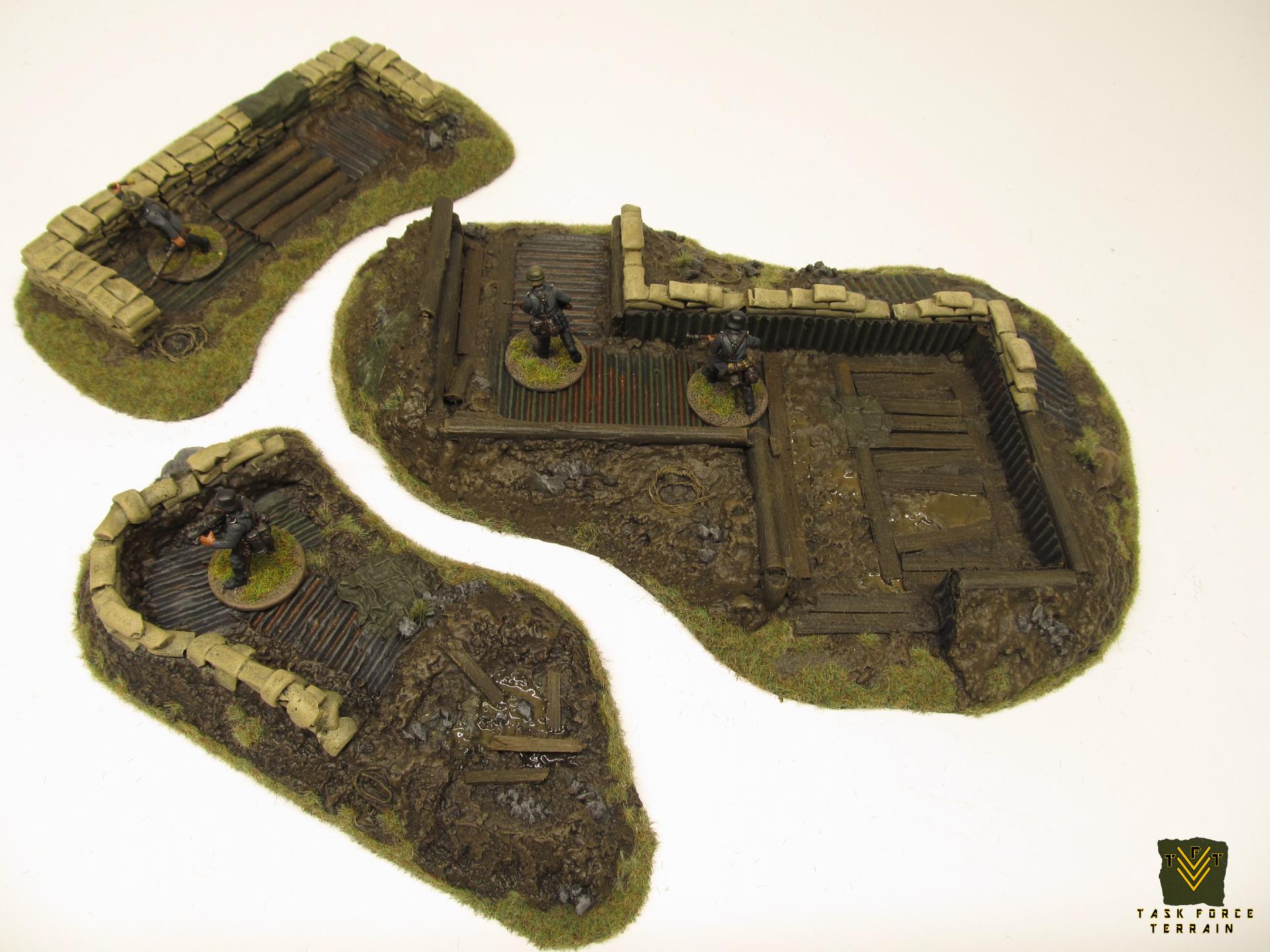 20mm, Buildings, Bunker, Foxholes, Positions, Sandbags, Terrain, Wargames Terrain, World War 2