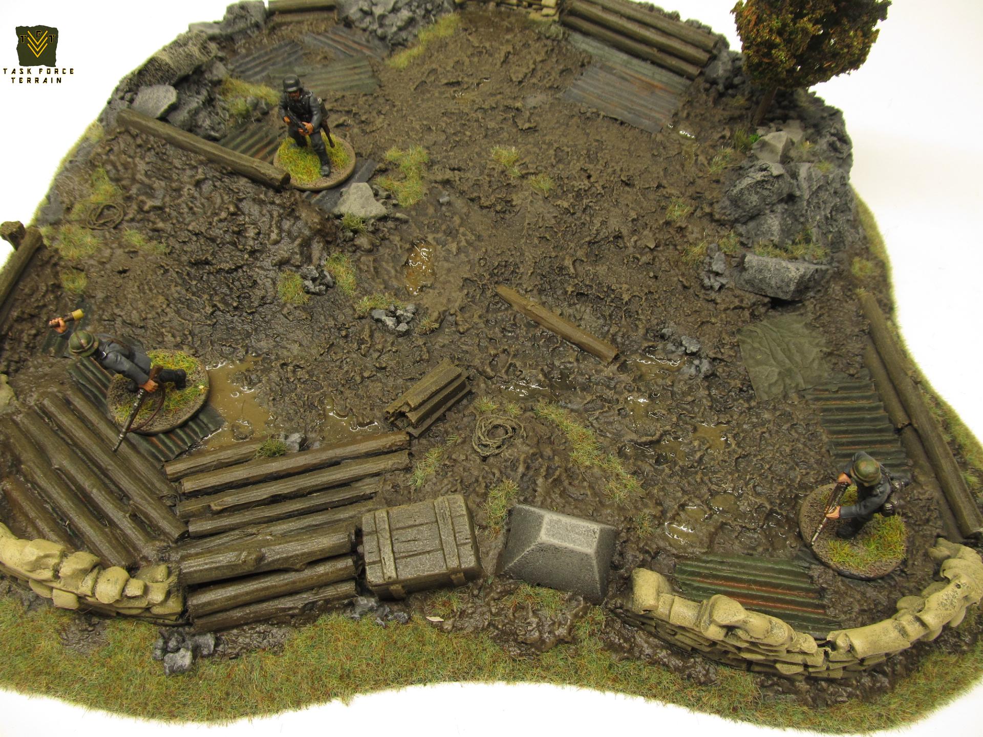 20mm, Buildings, Bunker, Foxholes, Positions, Sandbags, Terrain, Wargames Terrain, World War 2