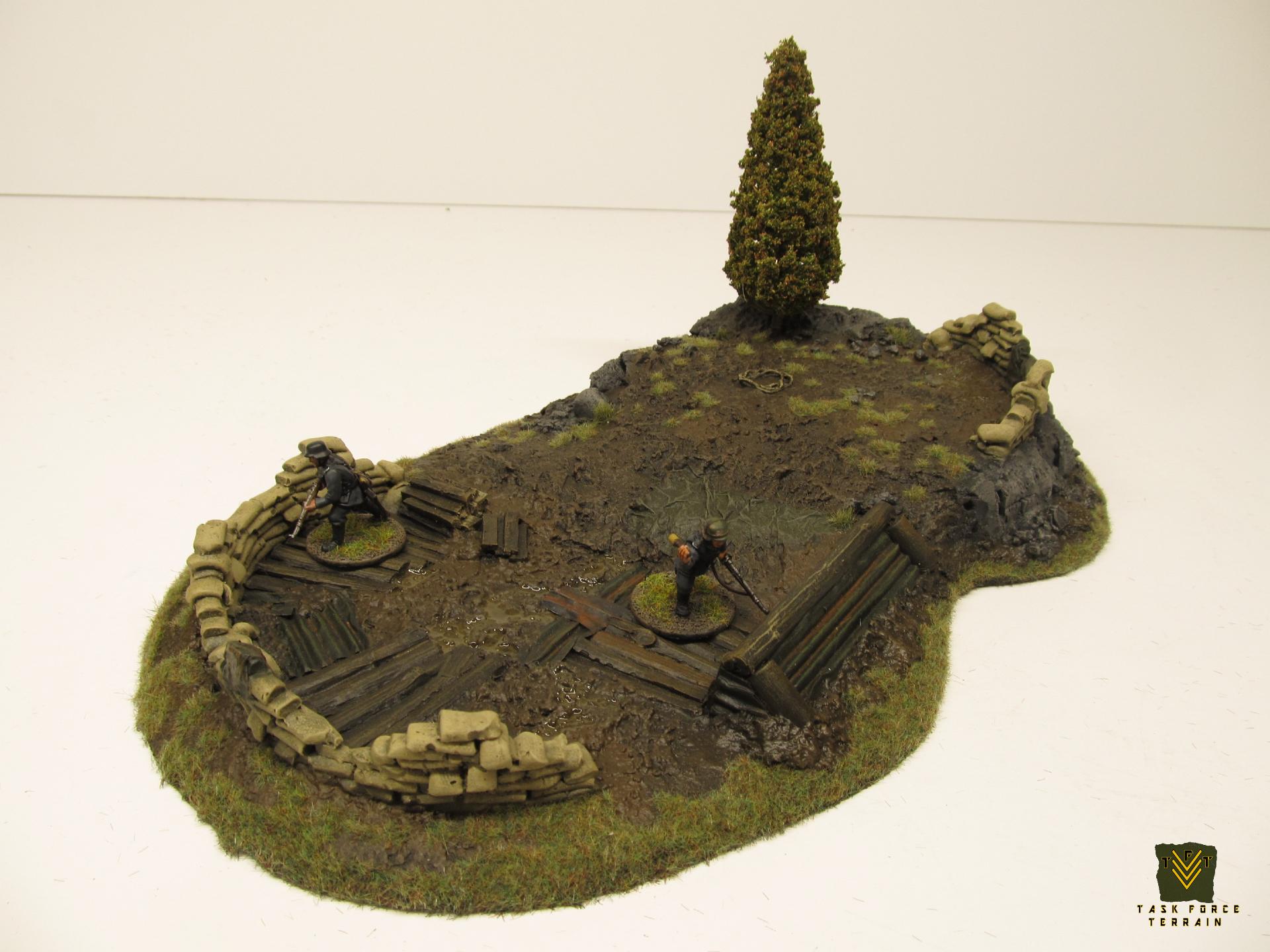 20mm, Buildings, Bunker, Foxholes, Positions, Sandbags, Terrain, Wargames Terrain, World War 2