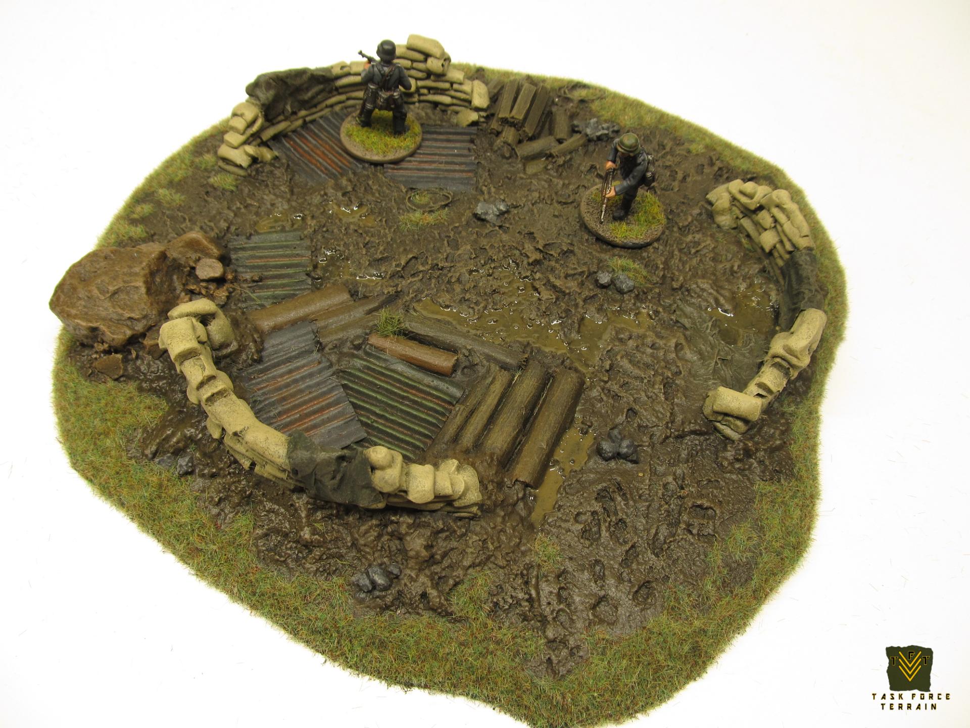 20mm, Buildings, Bunker, Foxholes, Positions, Sandbags, Terrain, Wargames Terrain, World War 2