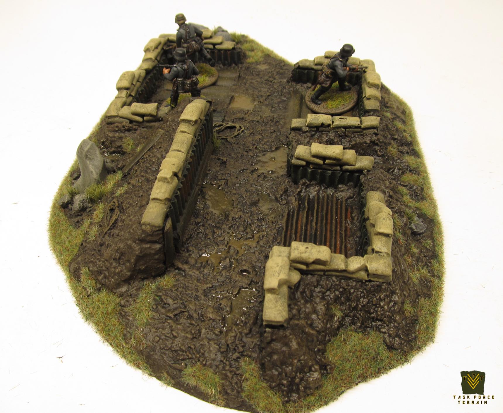 20mm, Buildings, Bunker, Foxholes, Positions, Sandbags, Terrain, Wargames Terrain, World War 2