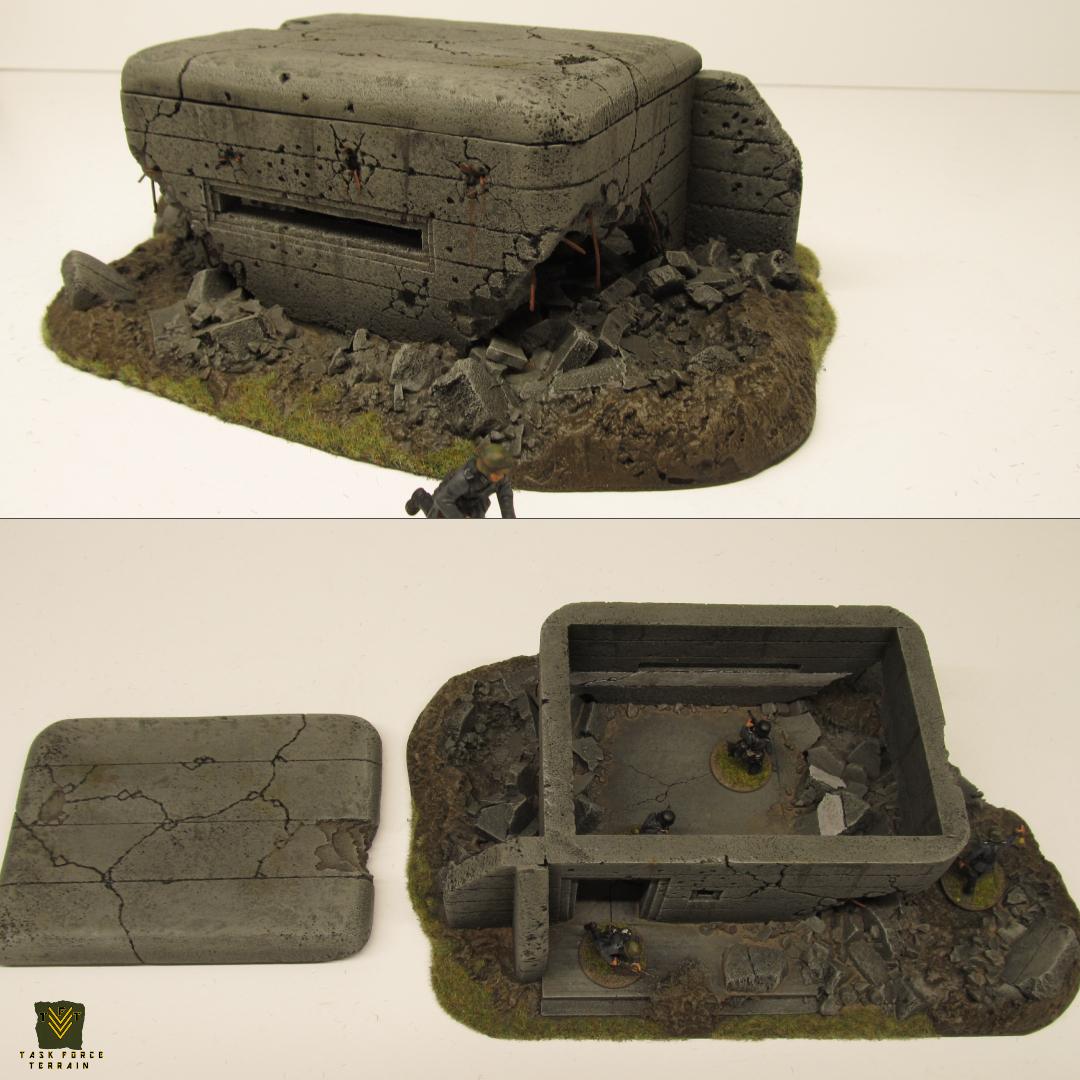 20mm, Buildings, Bunker, Foxholes, Positions, Sandbags, Terrain, Wargames Terrain, World War 2