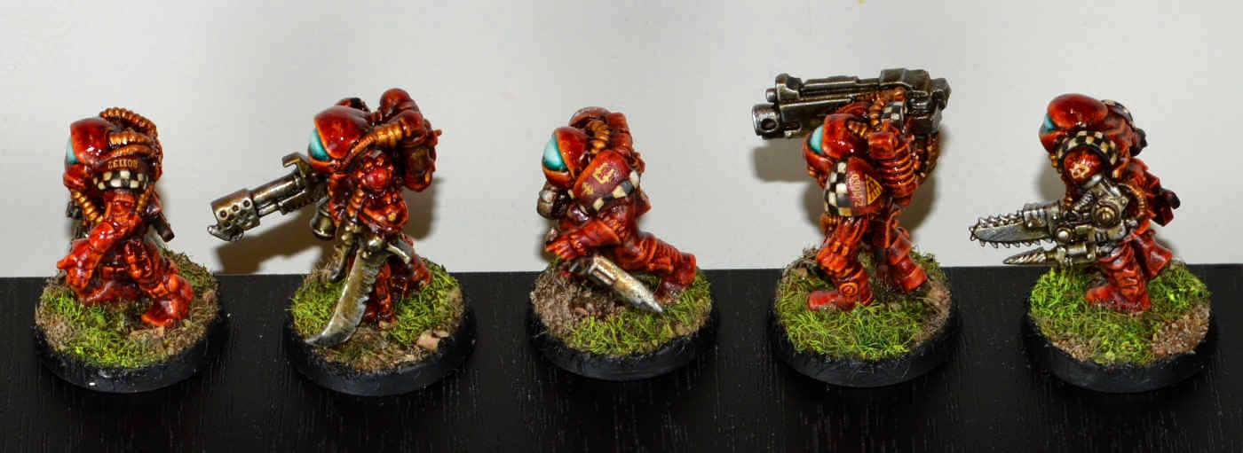Chaos Cultists, Conversion, Gang, Kitbash, Necromunda, Orb-heads, Overlords, Proxy, Scratch Build, Sculpting, Troops, Warhammer 40,000