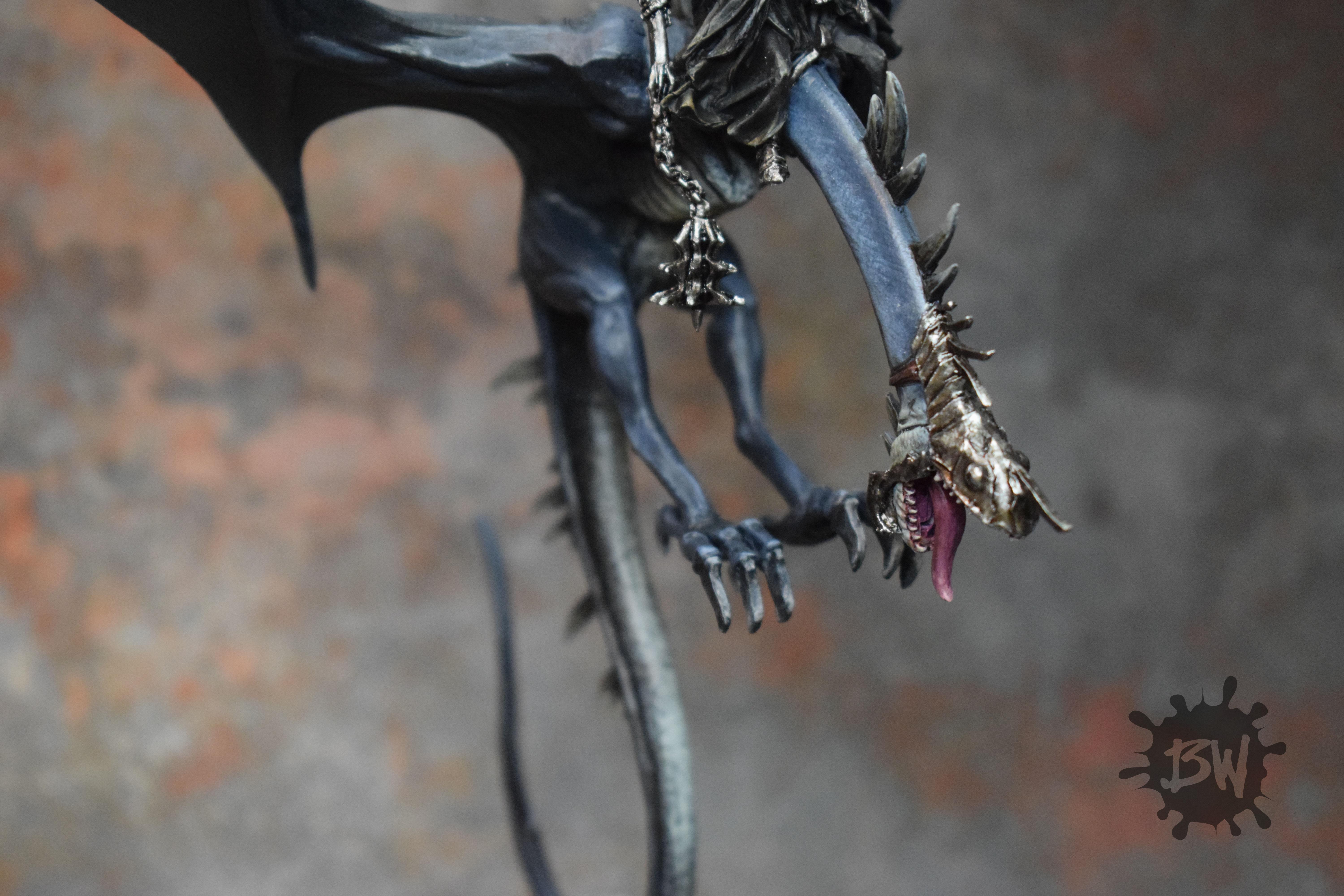 Bw, Games Workshop, Hobbit, Lord Of The Rings, Witch King Of Angmar On Fell Beast