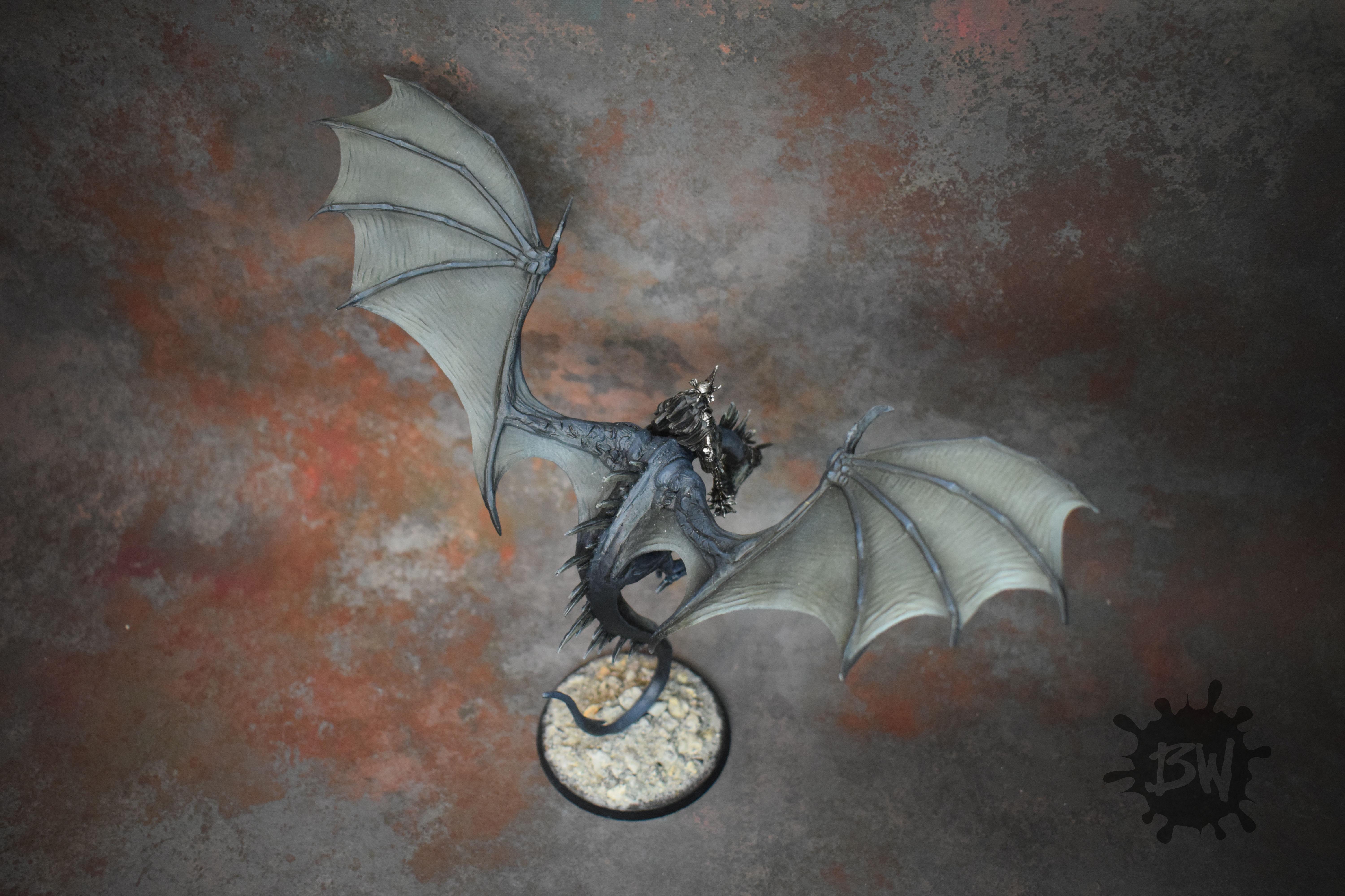 Bw, Games Workshop, Hobbit, Lord Of The Rings, Witch King Of Angmar On Fell Beast