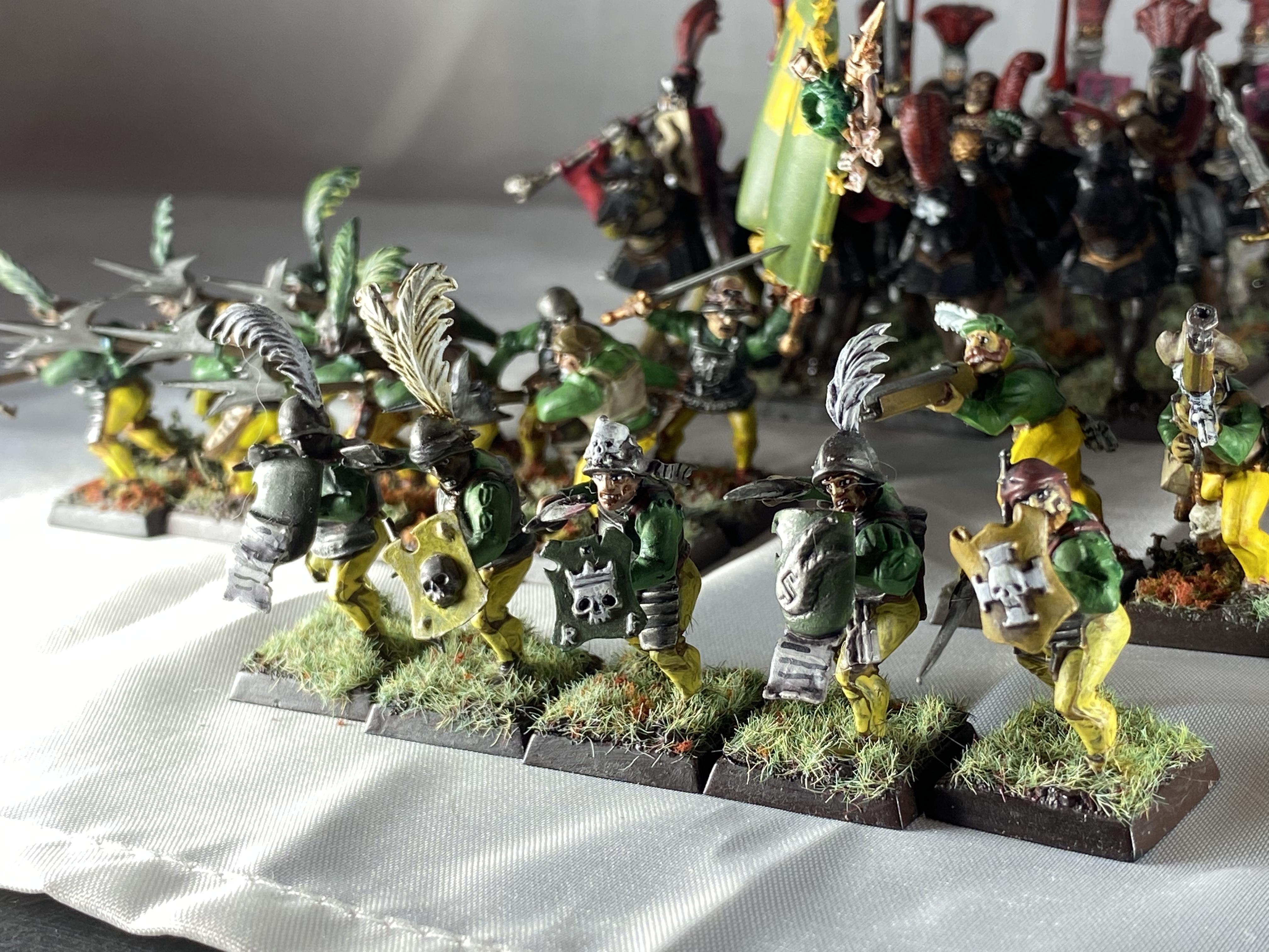 Age Of Sigmar, Army, Cannon, Crossbow, Empire, Great Swords, Green, Halbred, Human, Medieval, Sword, Warhammer Fantasy, Warhammer Fantasy Battles, Yellow
