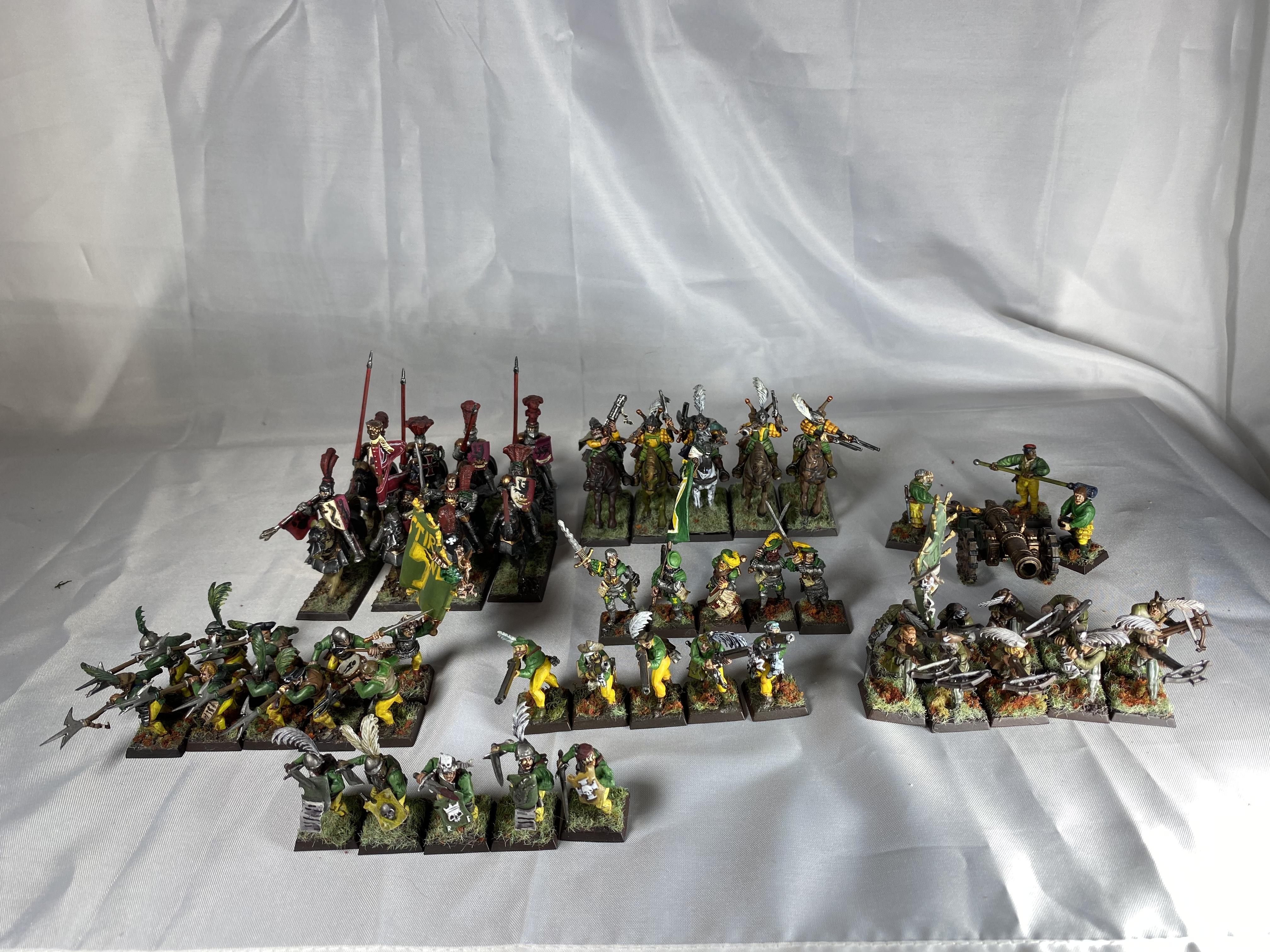 Age Of Sigmar, Army, Cannon, Crossbow, Empire, Great Swords, Green, Halbred, Human, Medieval, Sword, Warhammer Fantasy, Warhammer Fantasy Battles, Yellow