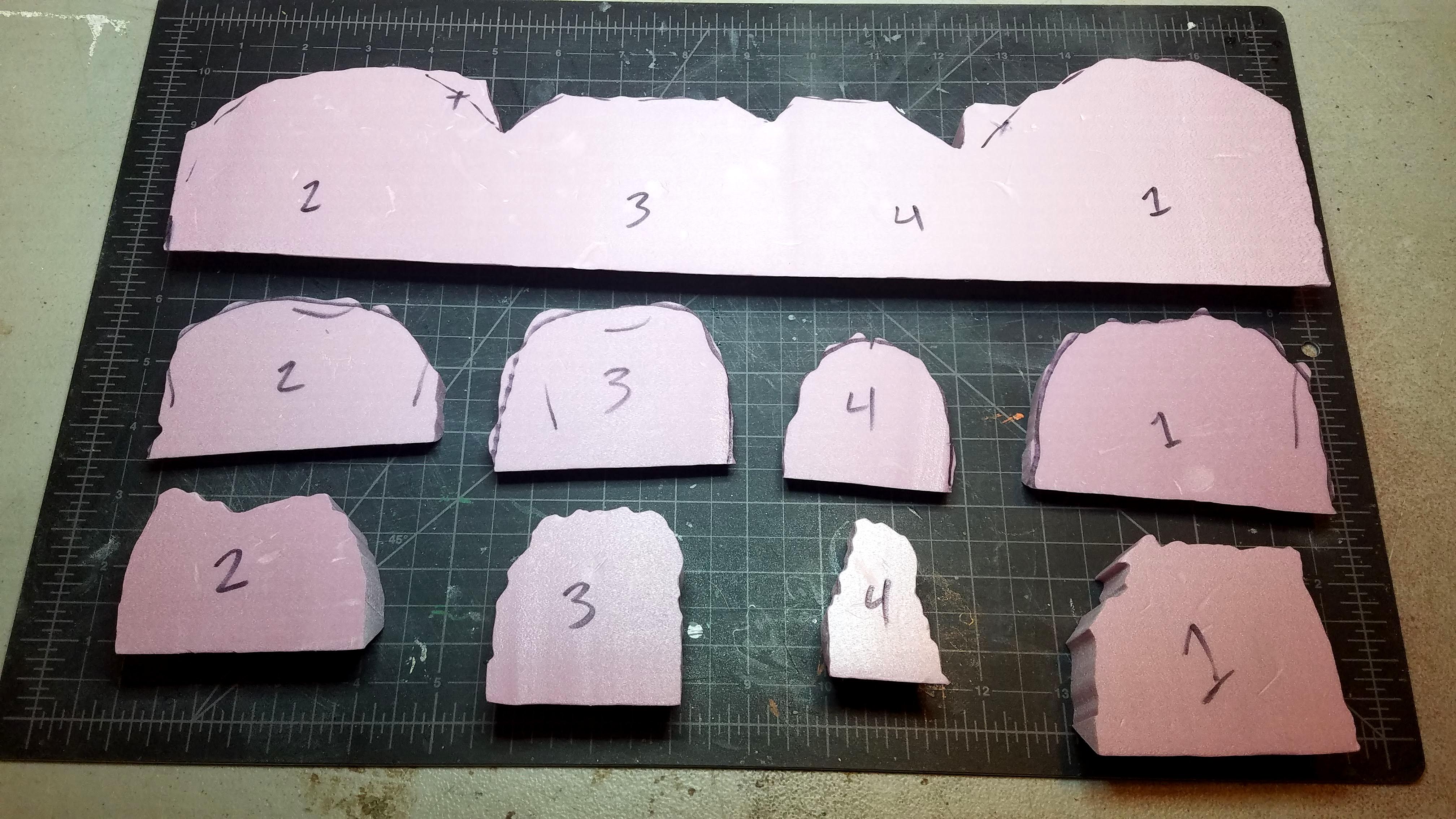 First round of cliff bands cut on the hotwire scroll table