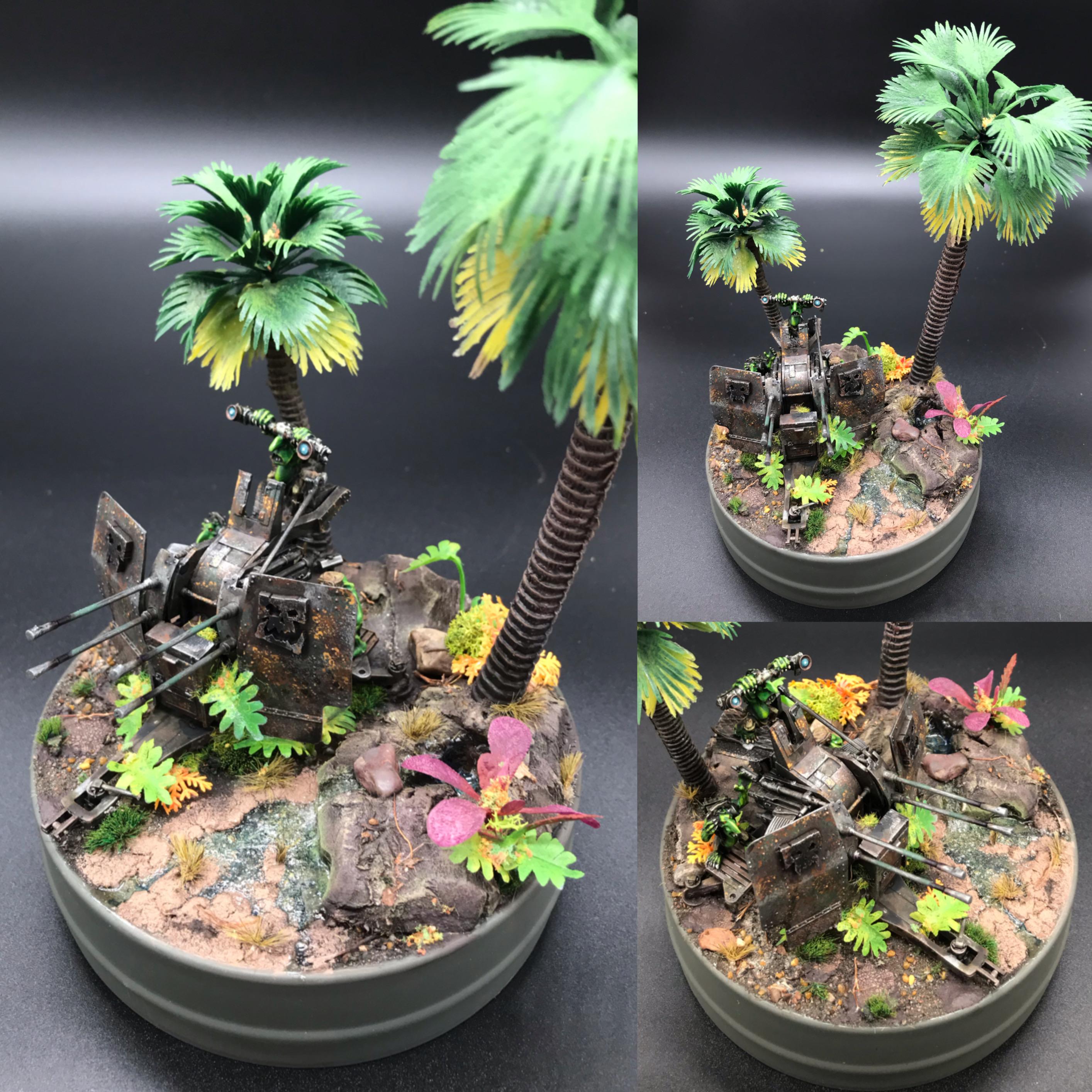 Artillerie, Artillery, Death Korps of Krieg, Diorama, Jungle, Jungle Orks, Looted Flak Gun, Ork Flak, Orks, Scratch Build, Szenerie, Terrain, Warhammer 40,000