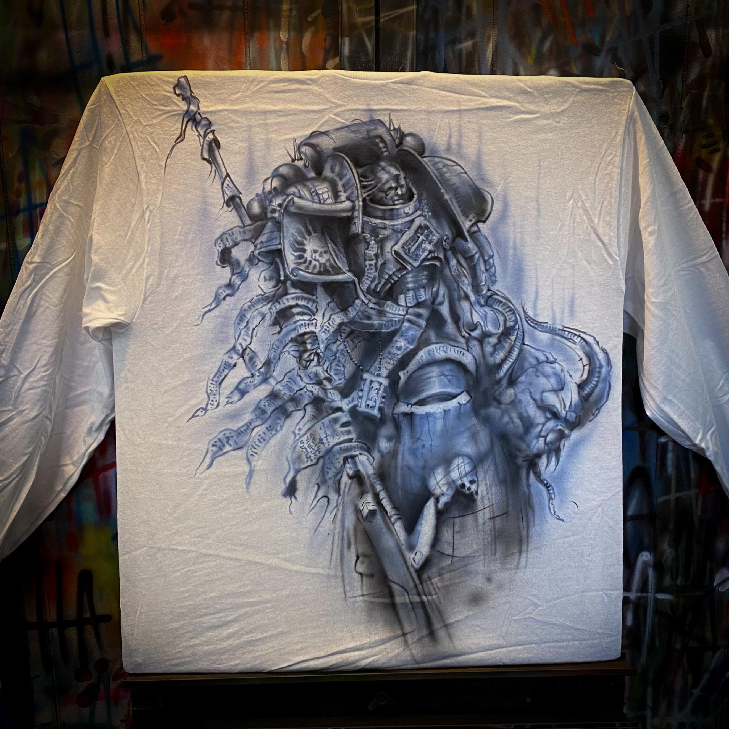 Airbrushed, Grey Knights, Shirt, Space Marines, Warhammer 40,000