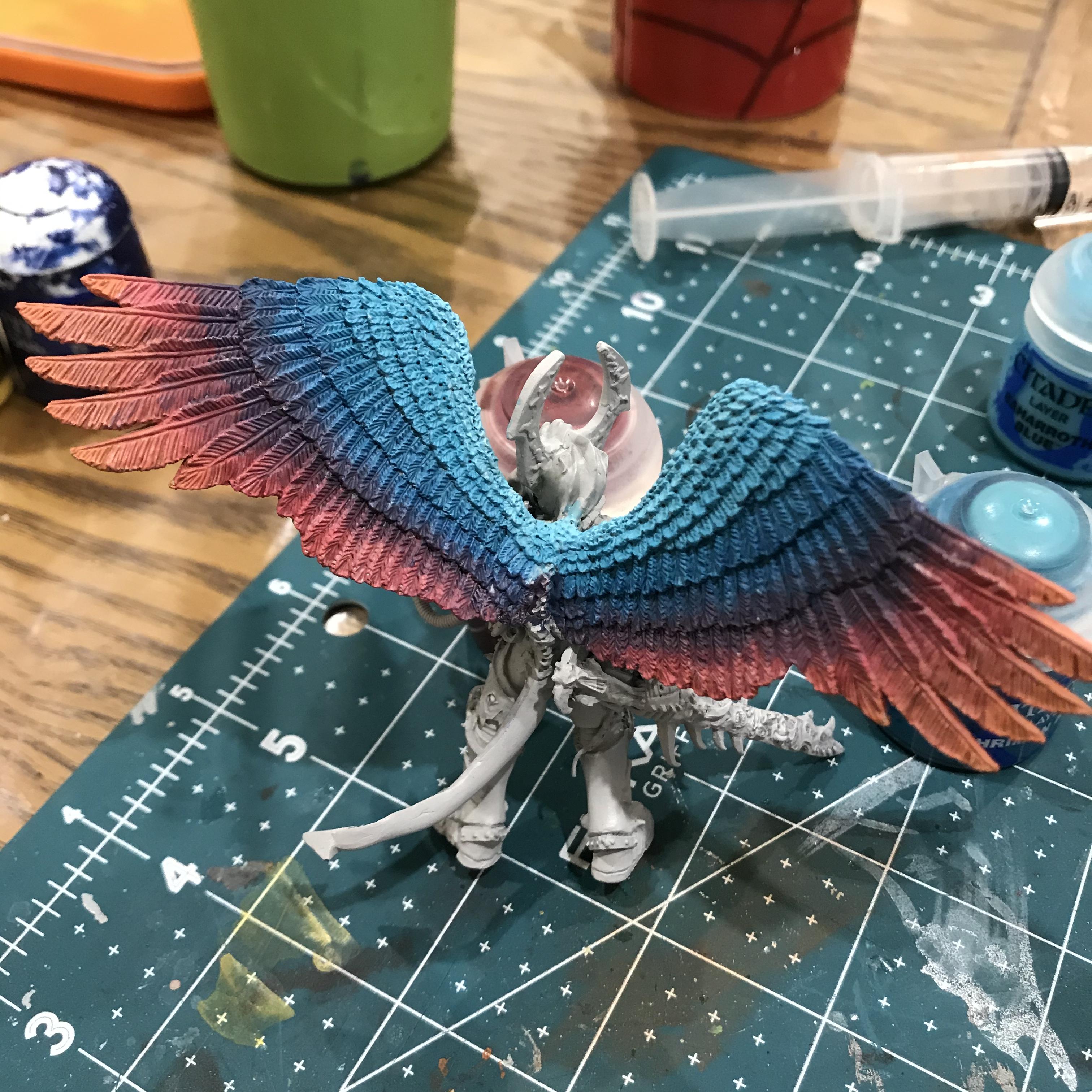 54mm, Chaos  Space Marines, Conversion, Daemon Prince, Greenstuff, Inquisitor Game, Meta Lminiatures, Thousand Sons, Tzeentch, Tzeentchconversion, Warhammer 40,000