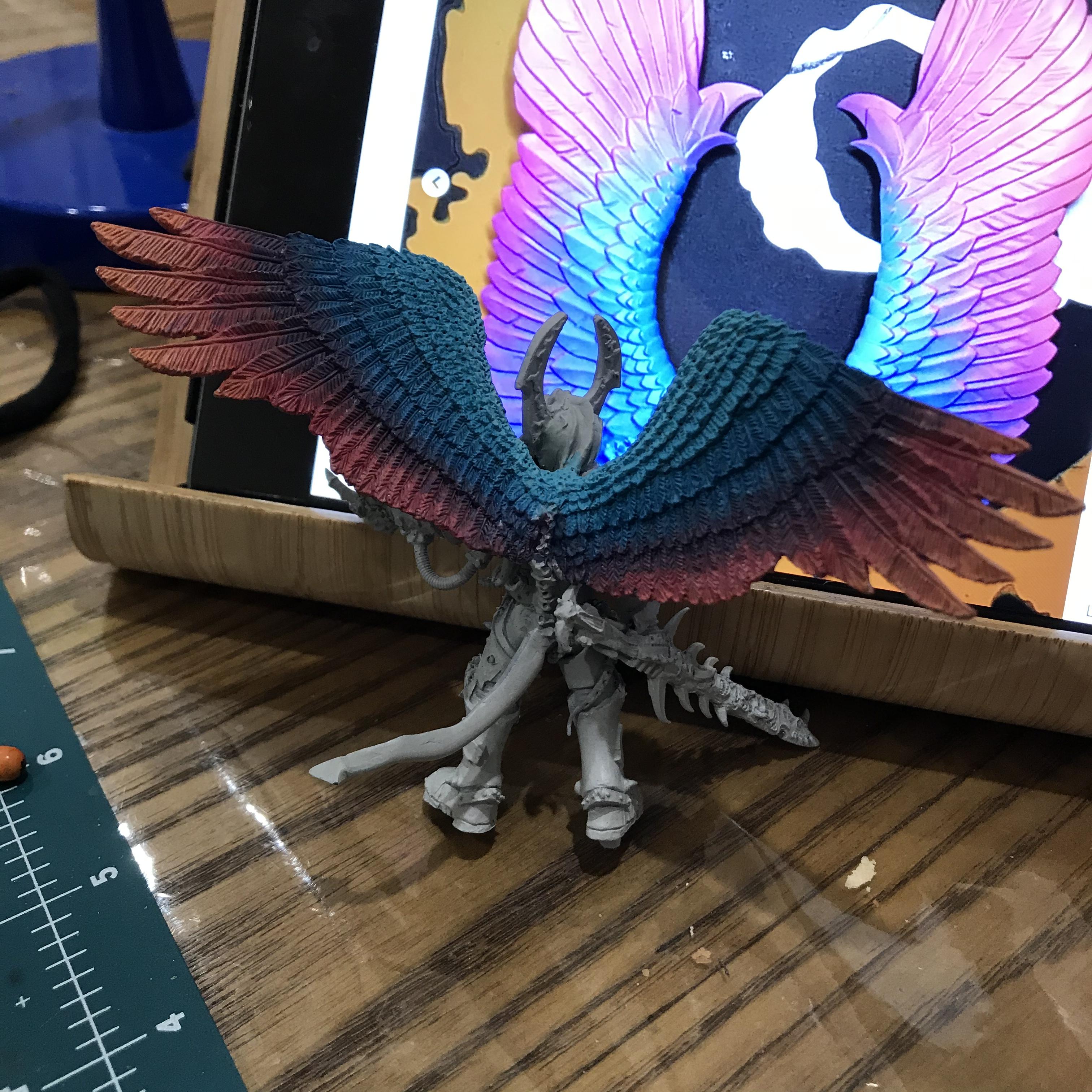 54mm, Chaos  Space Marines, Conversion, Daemon Prince, Greenstuff, Inquisitor Game, Meta Lminiatures, Thousand Sons, Tzeentch, Tzeentchconversion, Warhammer 40,000