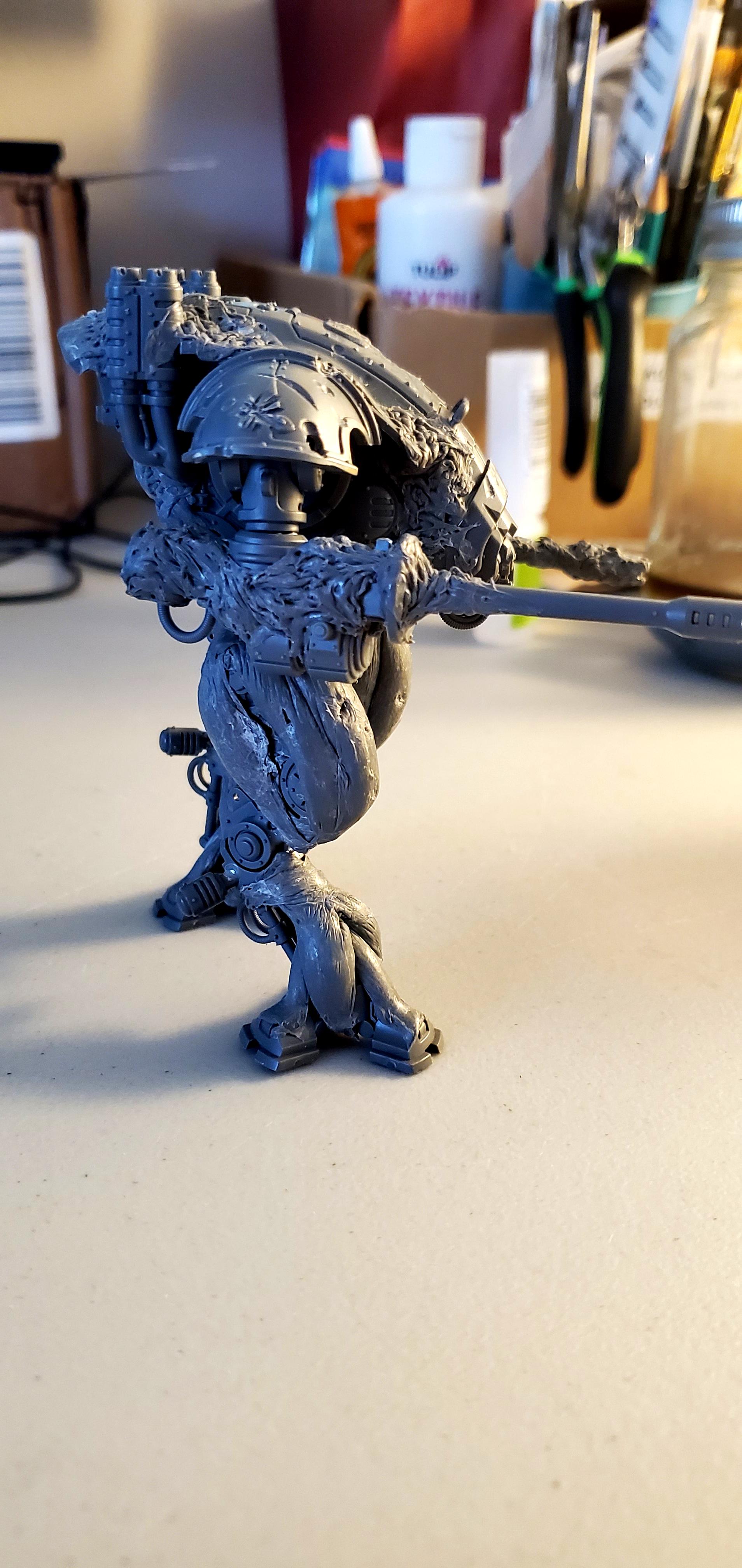Armiger, Chaos Knight, Conversion, Helverin, Knights, Nurgle, War Dog, Work In Progress