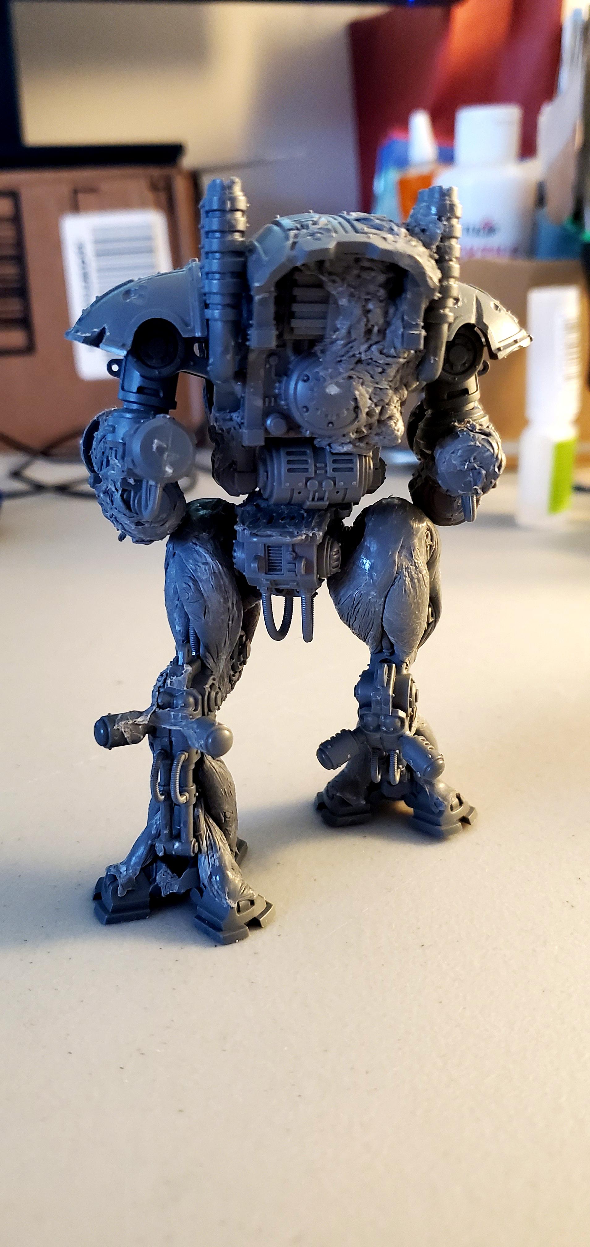 Armiger, Chaos Knight, Conversion, Helverin, Knights, Nurgle, War Dog, Work In Progress