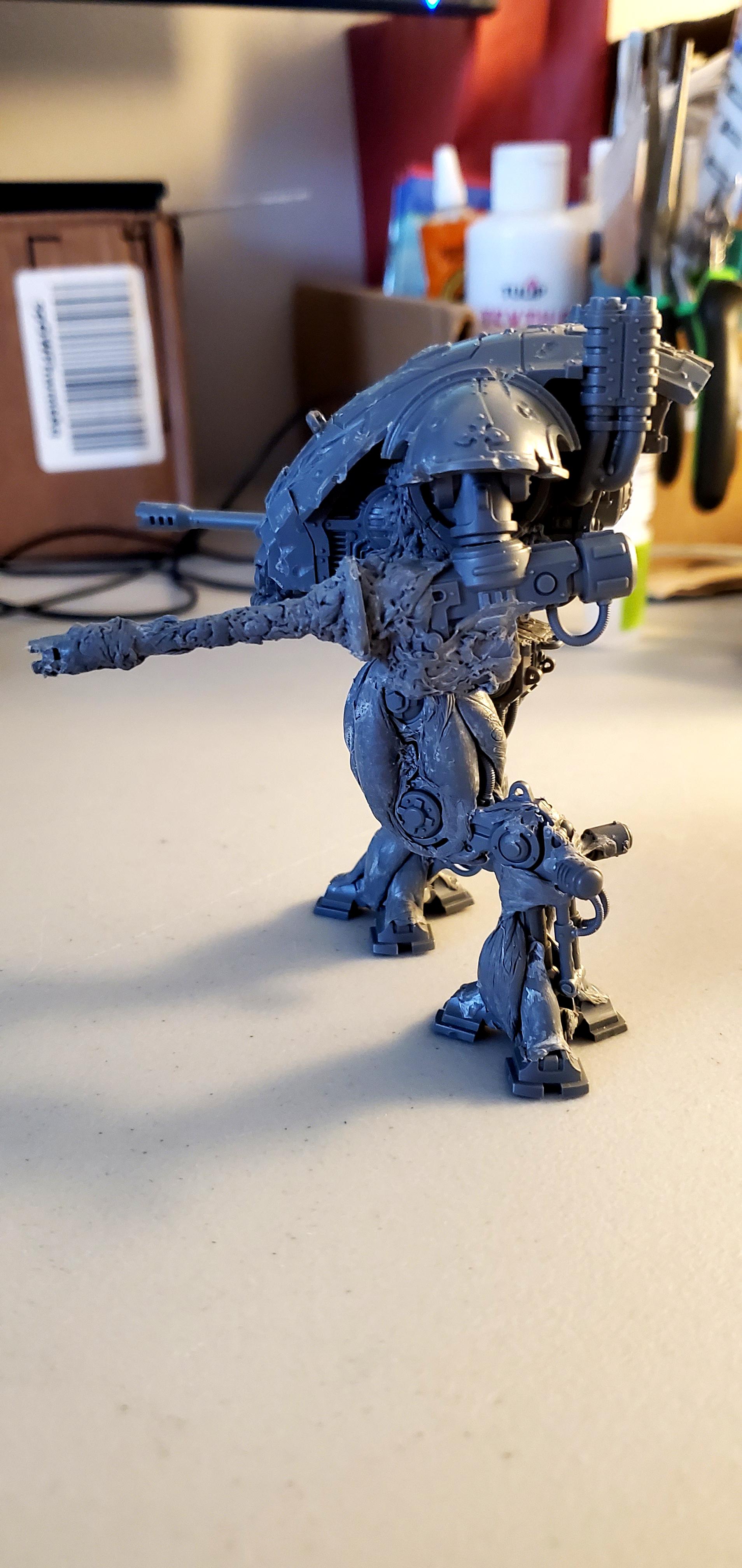 Armiger, Chaos Knight, Conversion, Helverin, Knights, Nurgle, War Dog, Work In Progress
