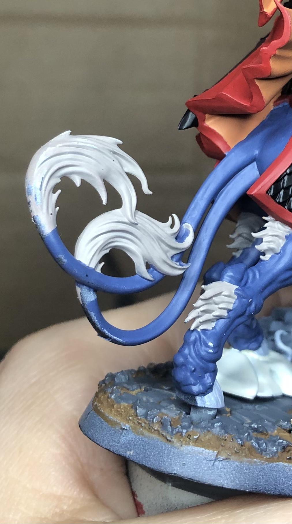 Paint peeling off from the tail