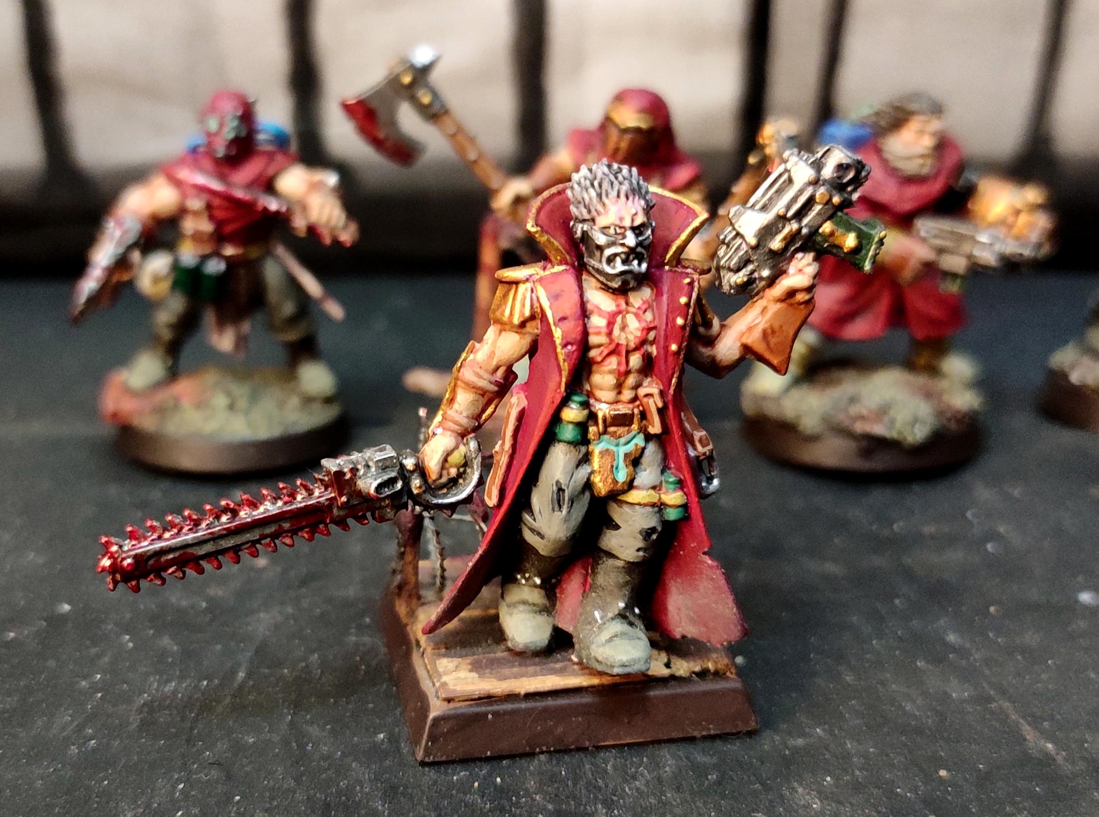 Berserk, Berserkers, Berzerk, Berzerker, Blood For The Blood God, Bolt Pistol, Chain Sword, Chaos, Chaos Cultists, Conversion, Cult, Cult Leader, Cultist Champion, Cultists, Dark Vengeance, Heresy, Heretics, Infantry, Khorne, Kitbash, Lost And The Damned, Regiment, Renegade, Skulls For Skull Throne, Tetchvar, Warhammer 40,000