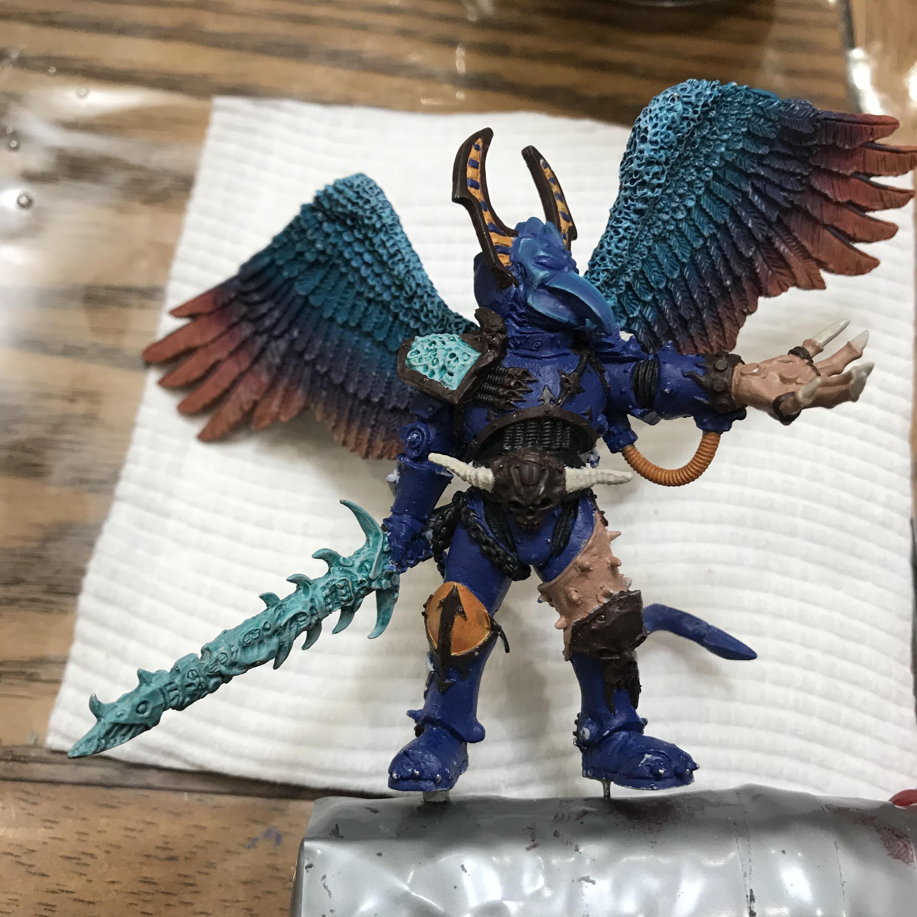 54mm, Chaos  Space Marines, Conversion, Daemon Prince, Greenstuff, Inquisitor Game, Meta Lminiatures, Thousand Sons, Tzeentch, Tzeentchconversion, Warhammer 40,000