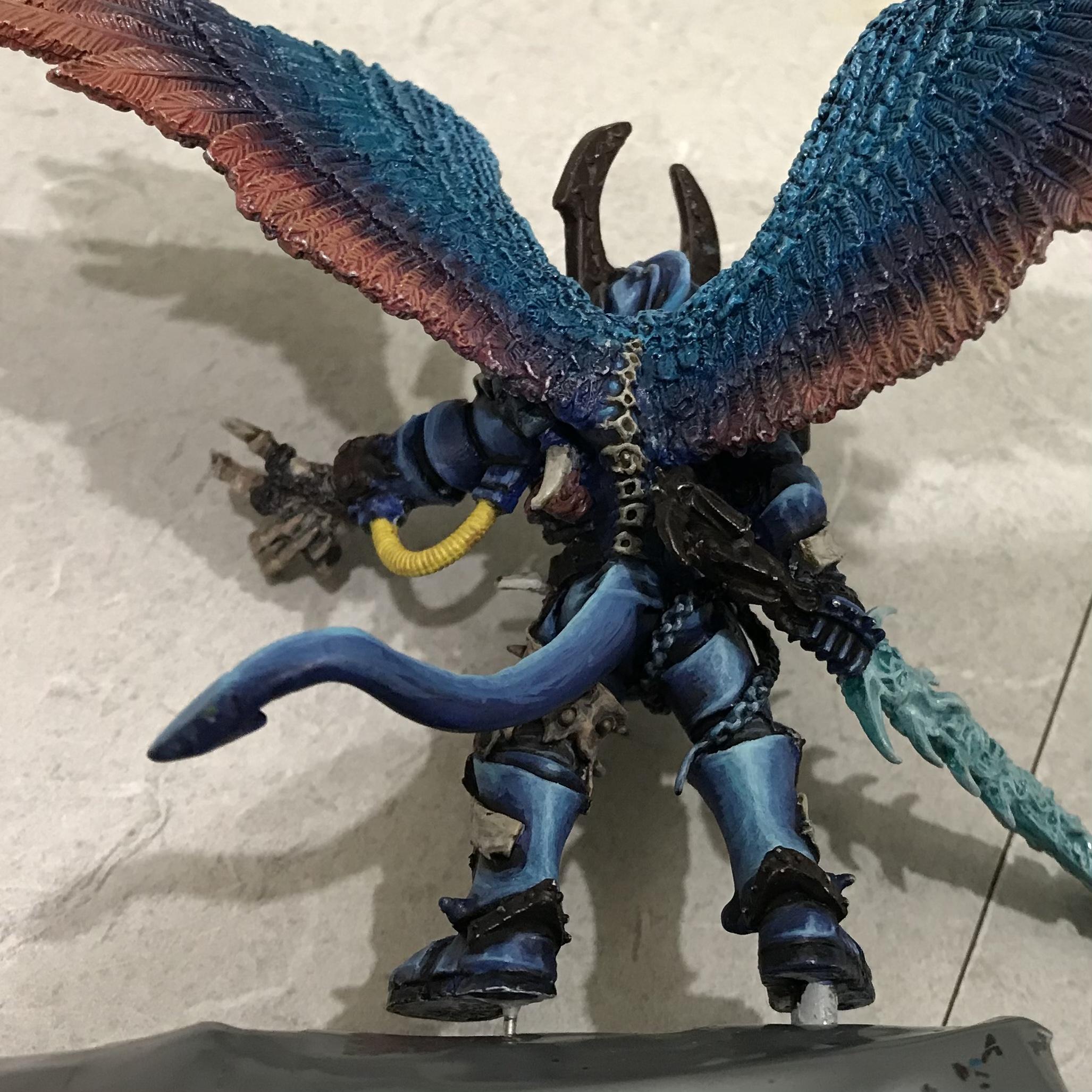54mm, Chaos  Space Marines, Conversion, Daemon Prince, Greenstuff, Inquisitor Game, Meta Lminiatures, Thousand Sons, Tzeentch, Tzeentchconversion, Warhammer 40,000
