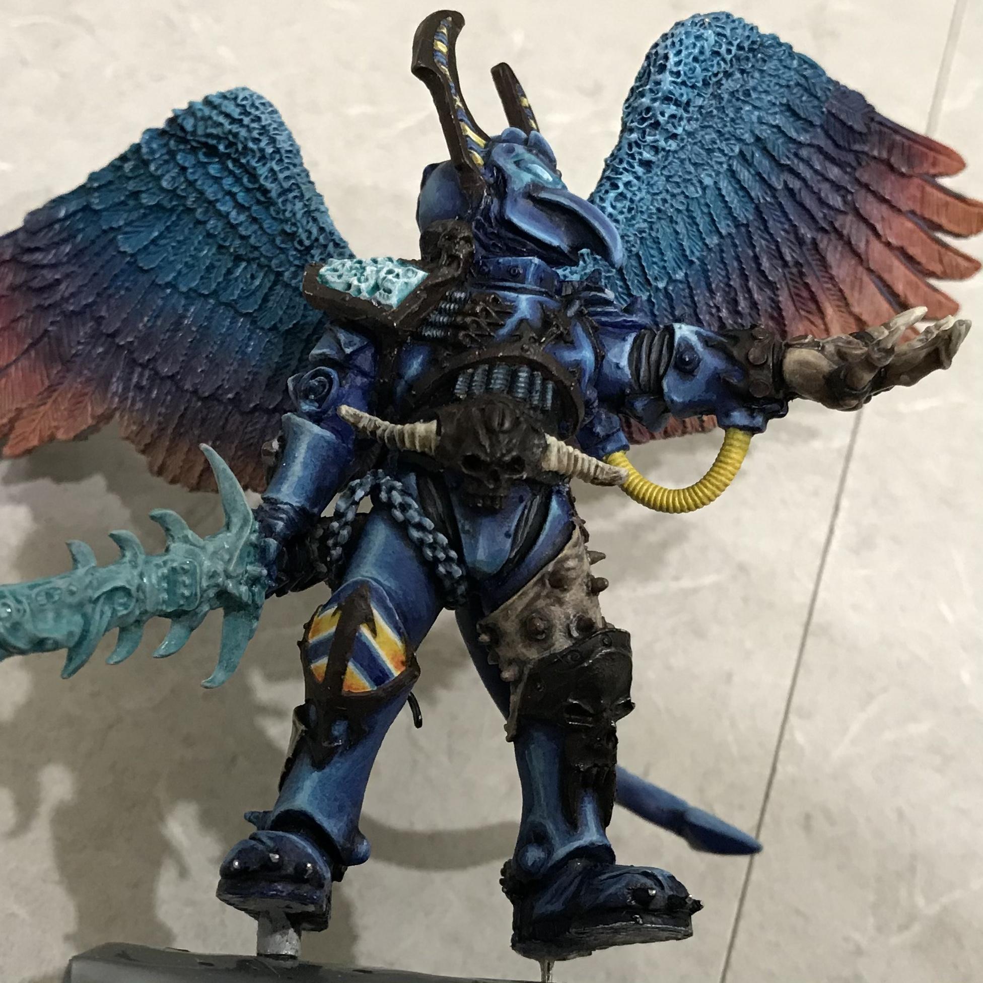54mm, Chaos  Space Marines, Conversion, Daemon Prince, Greenstuff, Inquisitor Game, Meta Lminiatures, Thousand Sons, Tzeentch, Tzeentchconversion, Warhammer 40,000