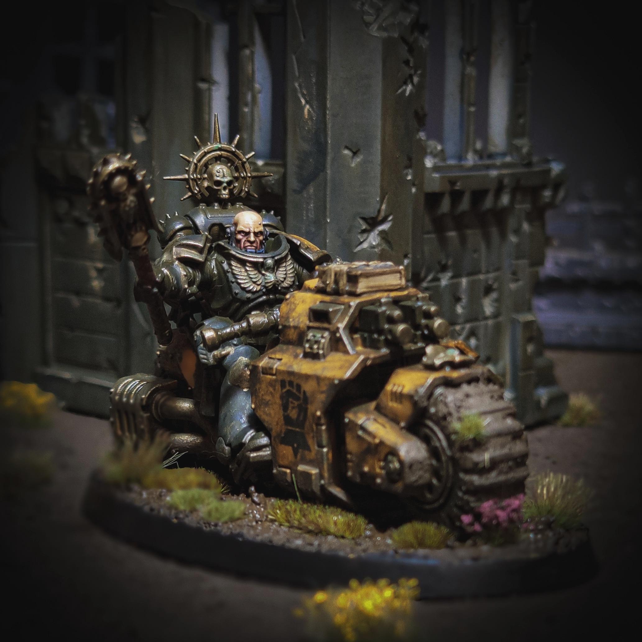 The primaris chaplain on bike