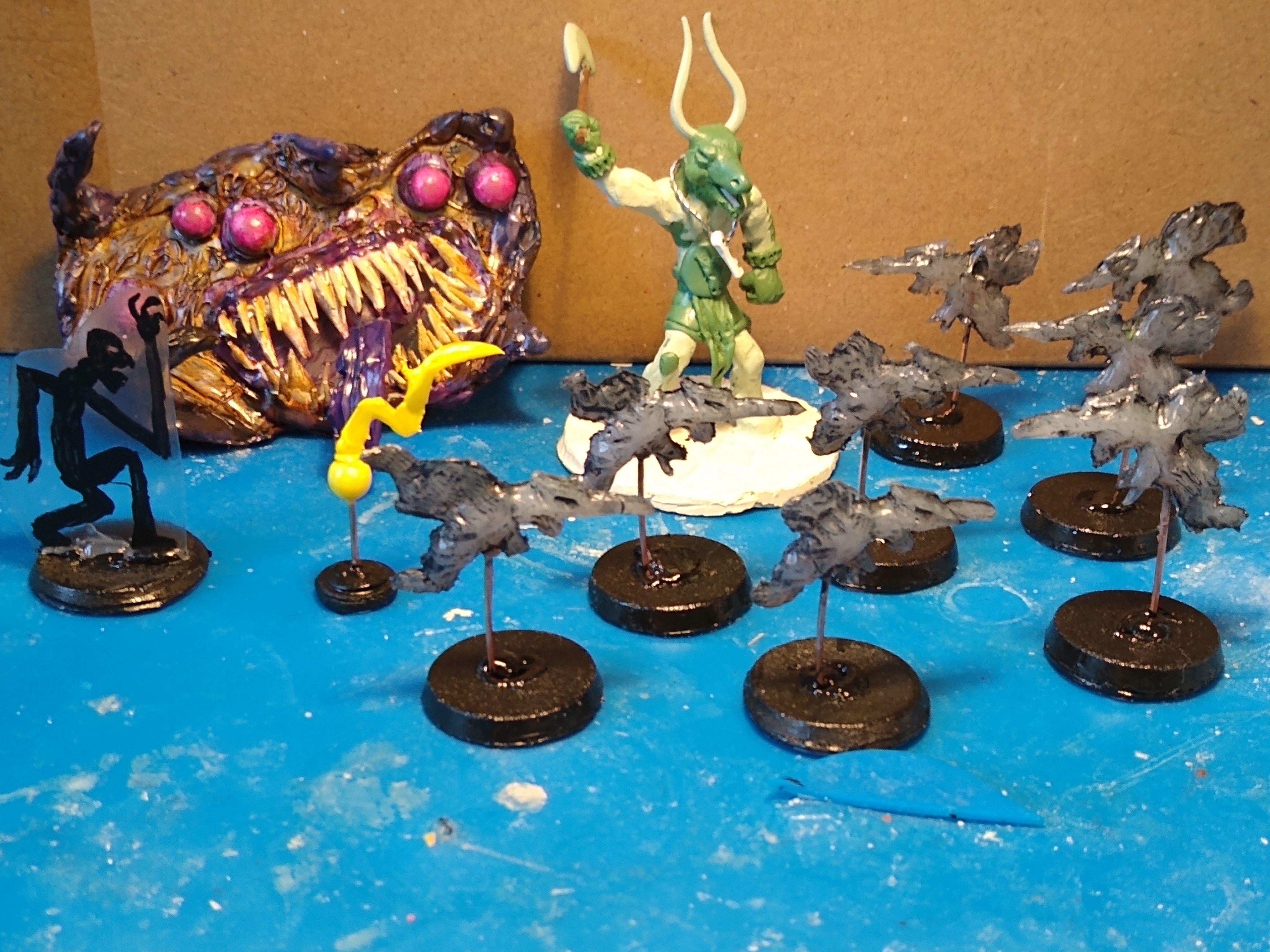Alley, Blue, Dragon, Dungeons, Dungeons And Dragons, Mephit, Mimic, Mini, Miniature, Minotaur, Monster, Sculpting, Shadow, Smoke, Will, Wisp