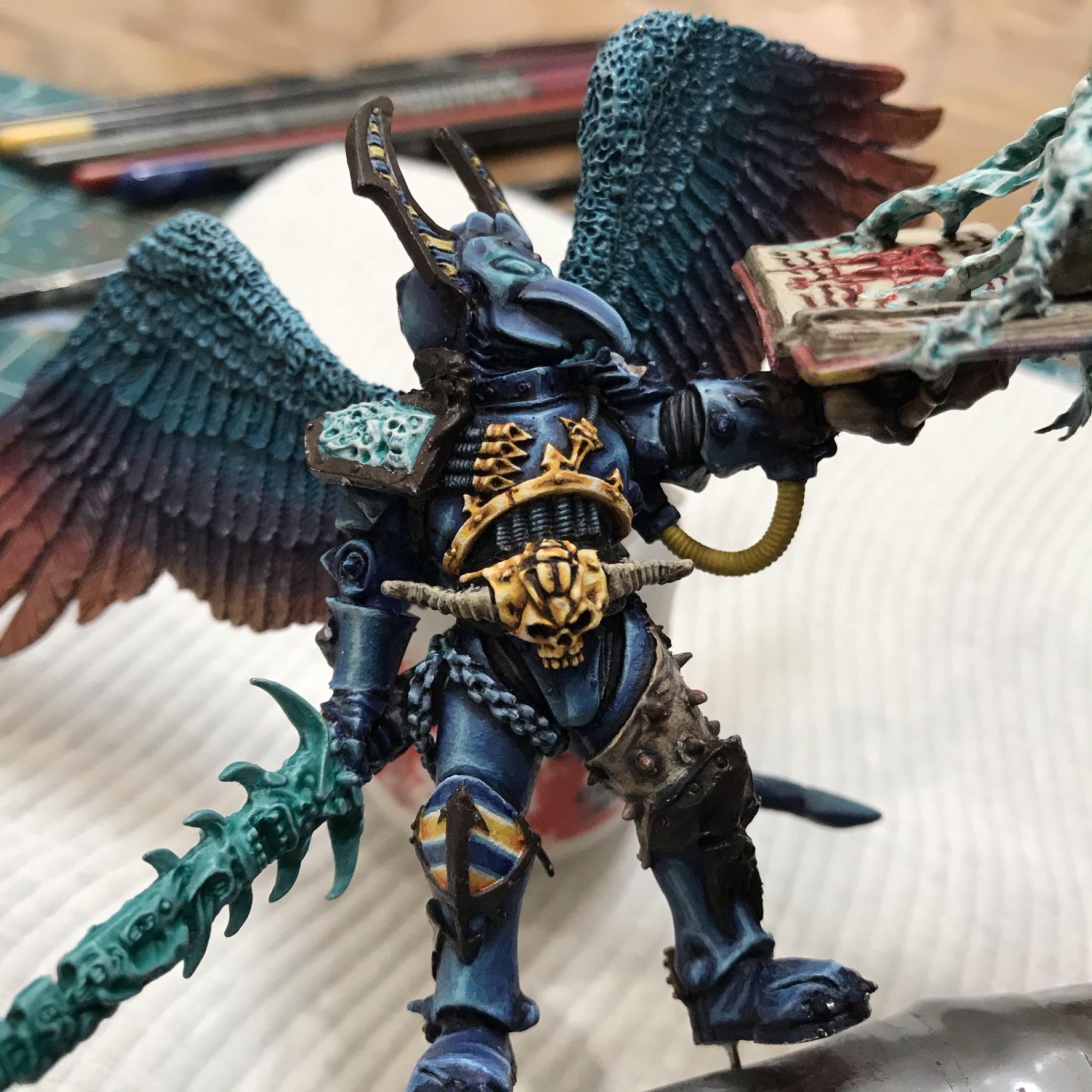 54mm, Chaos  Space Marines, Daemon Prince, Greenstuff, Inquisitor Game, Meta Lminiatures, Nmm Gold, Non-Metallic Metal, Onversion, Thousand Sons, Tzeentch, Tzeentchconversion, Warhammer 40,000