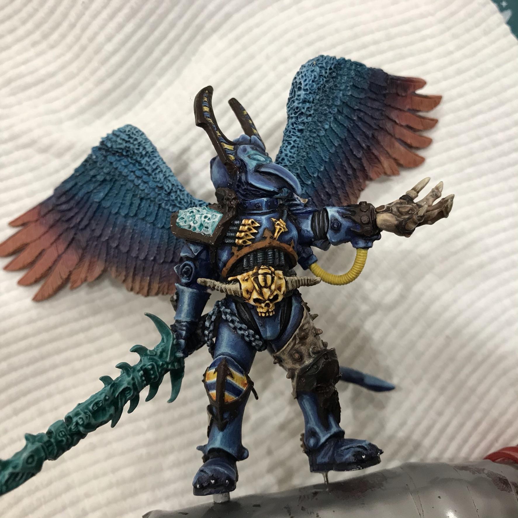 54mm, Chaos  Space Marines, Daemon Prince, Greenstuff, Inquisitor Game, Meta Lminiatures, Nmm Gold, Non-Metallic Metal, Onversion, Thousand Sons, Tzeentch, Tzeentchconversion, Warhammer 40,000