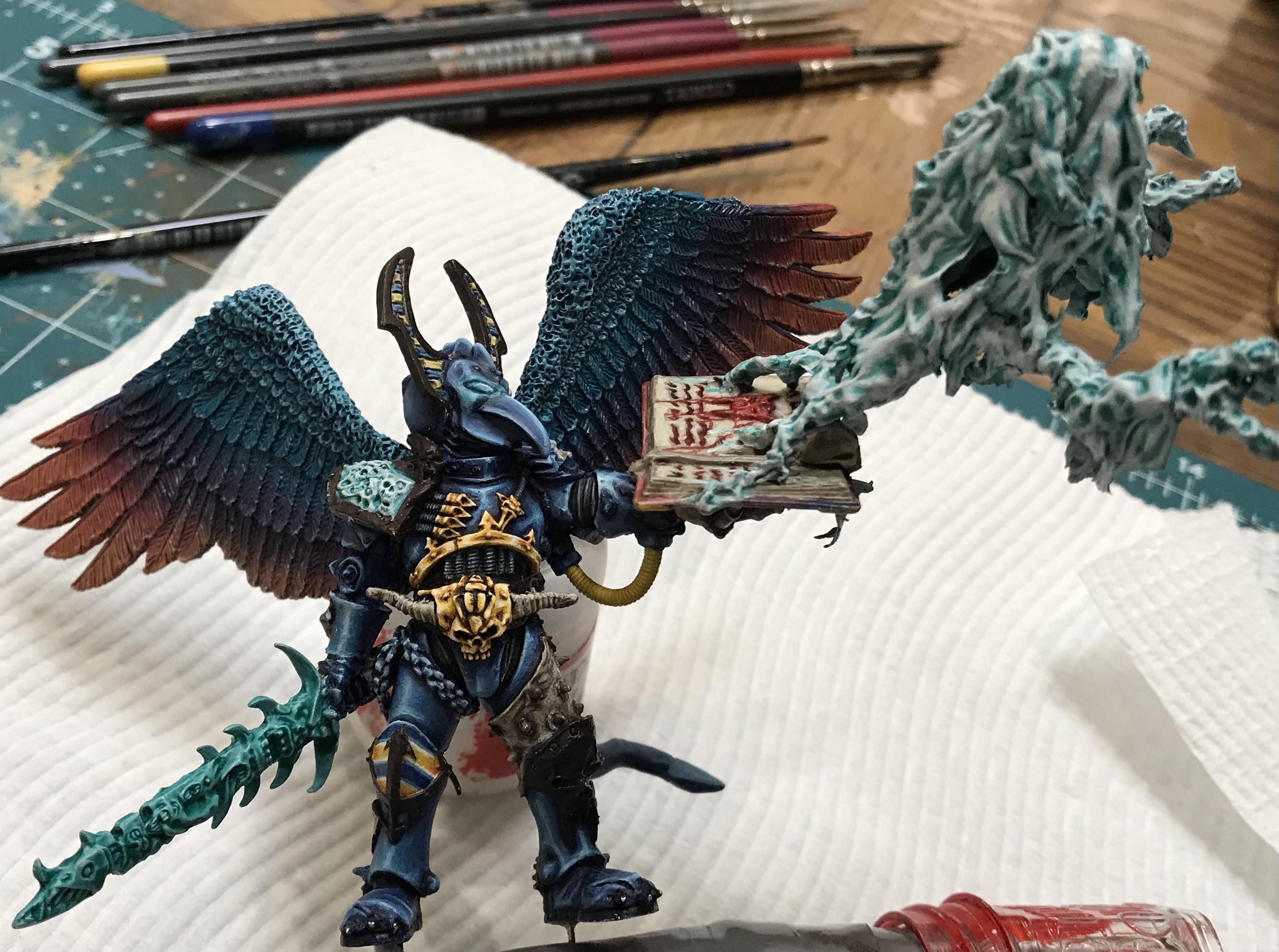 54mm, Chaos  Space Marines, Daemon Prince, Greenstuff, Inquisitor Game, Meta Lminiatures, Nmm Gold, Non-Metallic Metal, Onversion, Thousand Sons, Tzeentch, Tzeentchconversion, Warhammer 40,000