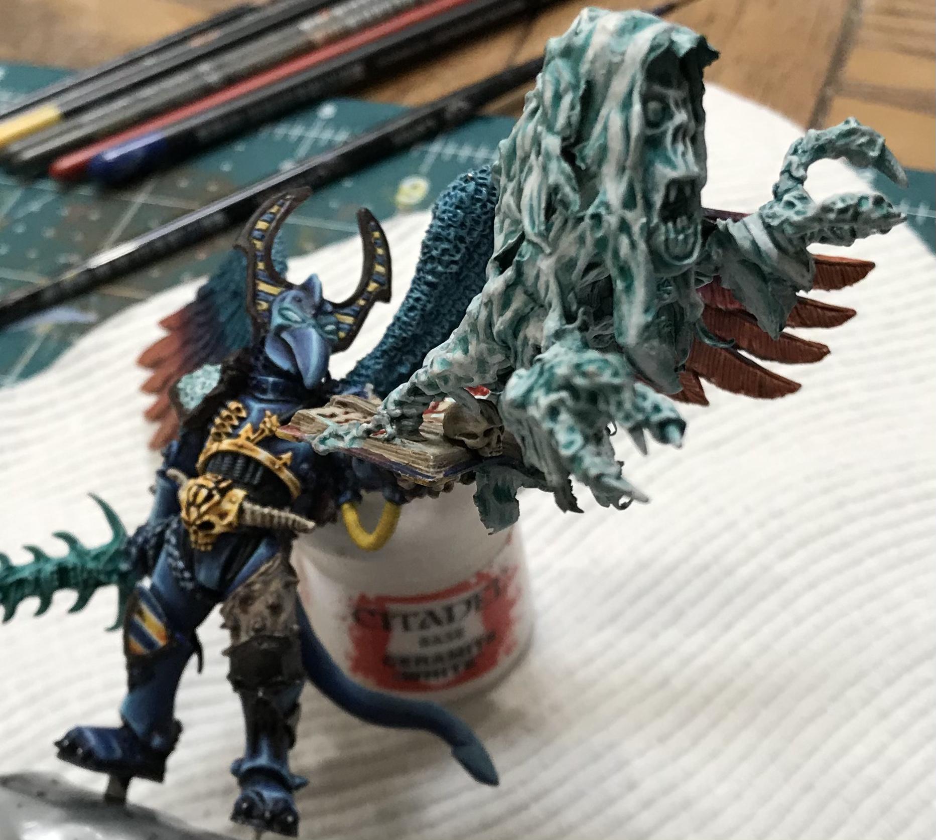 54mm, Chaos  Space Marines, Daemon Prince, Greenstuff, Inquisitor Game, Meta Lminiatures, Nmm Gold, Non-Metallic Metal, Onversion, Thousand Sons, Tzeentch, Tzeentchconversion, Warhammer 40,000