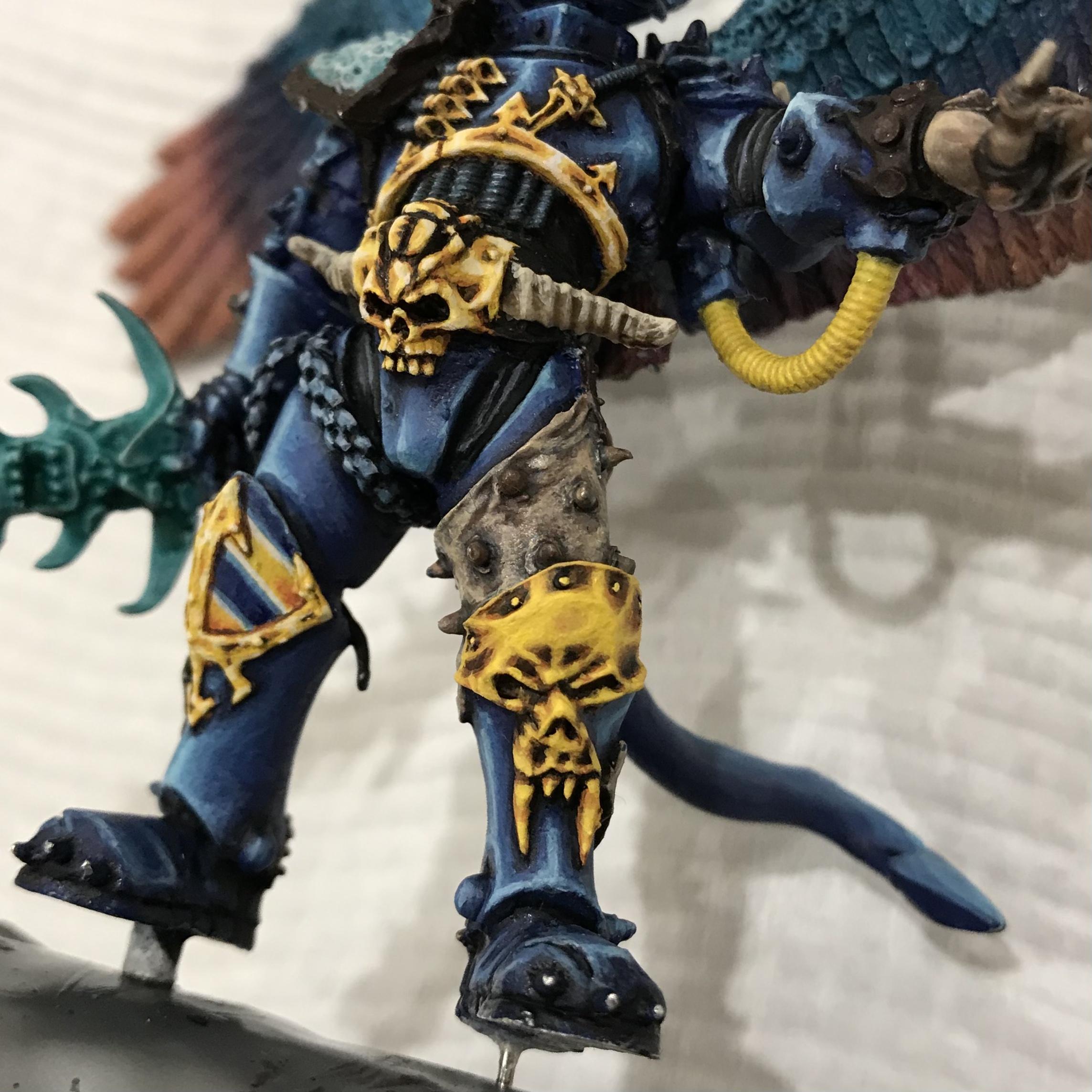 54mm, Chaos  Space Marines, Conversion, Daemon Prince, Greenstuff, Inquisitor Game, Metal Miniatures, Nmm Gold, Non-Metallic Metal, Thousand Sons, Tzeentch, Tzeentchconversion, Warhammer 40,000