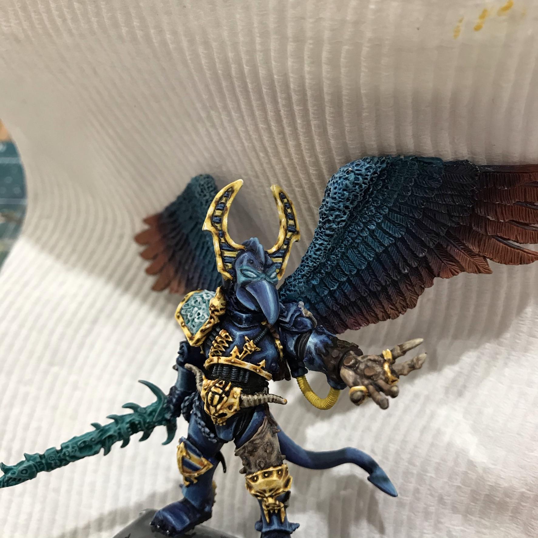 54mm, Chaos  Space Marines, Conversion, Daemon Prince, Greenstuff, Inquisitor Game, Metal Miniatures, Nmm Gold, Non-Metallic Metal, Thousand Sons, Tzeentch, Tzeentchconversion, Warhammer 40,000