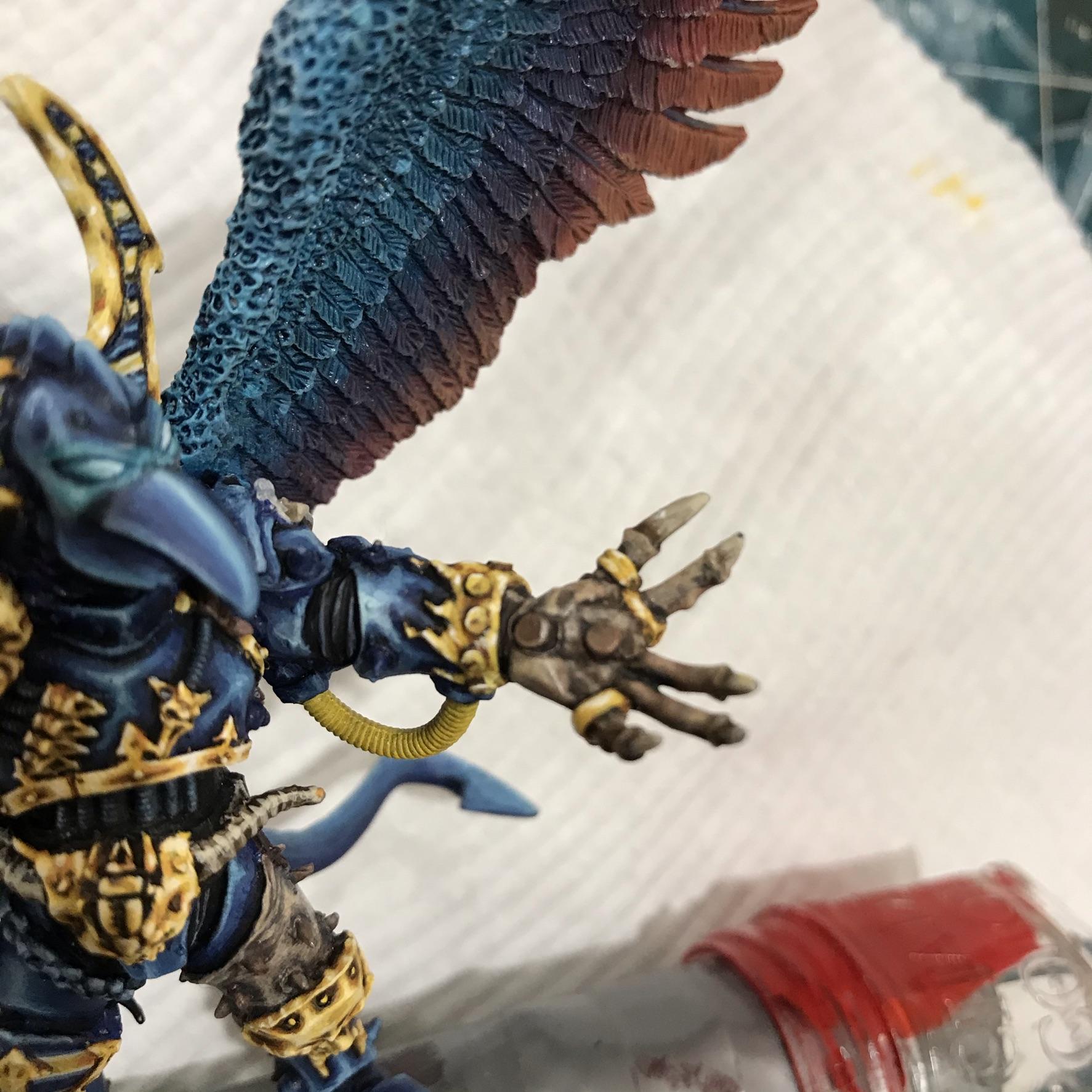 54mm, Chaos  Space Marines, Conversion, Daemon Prince, Greenstuff, Inquisitor Game, Metal Miniatures, Nmm Gold, Non-Metallic Metal, Thousand Sons, Tzeentch, Tzeentchconversion, Warhammer 40,000