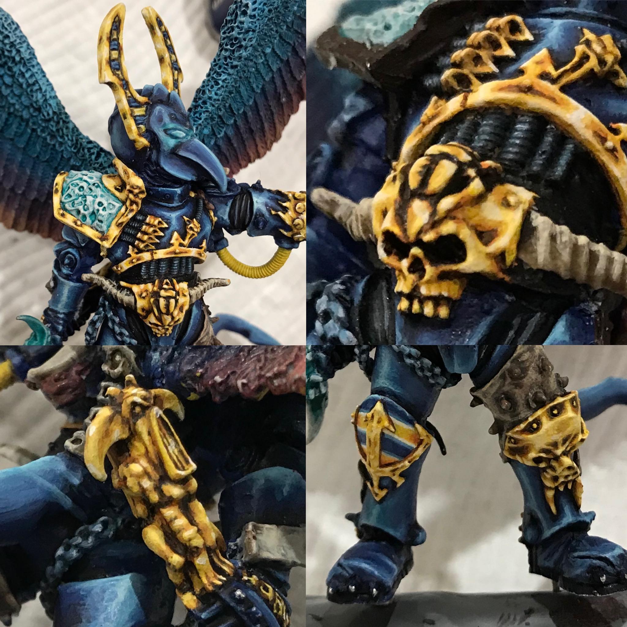 54mm, Chaos  Space Marines, Conversion, Daemon Prince, Greenstuff, Inquisitor Game, Metal Miniatures, Nmm Gold, Non-Metallic Metal, Thousand Sons, Tzeentch, Tzeentchconversion, Warhammer 40,000