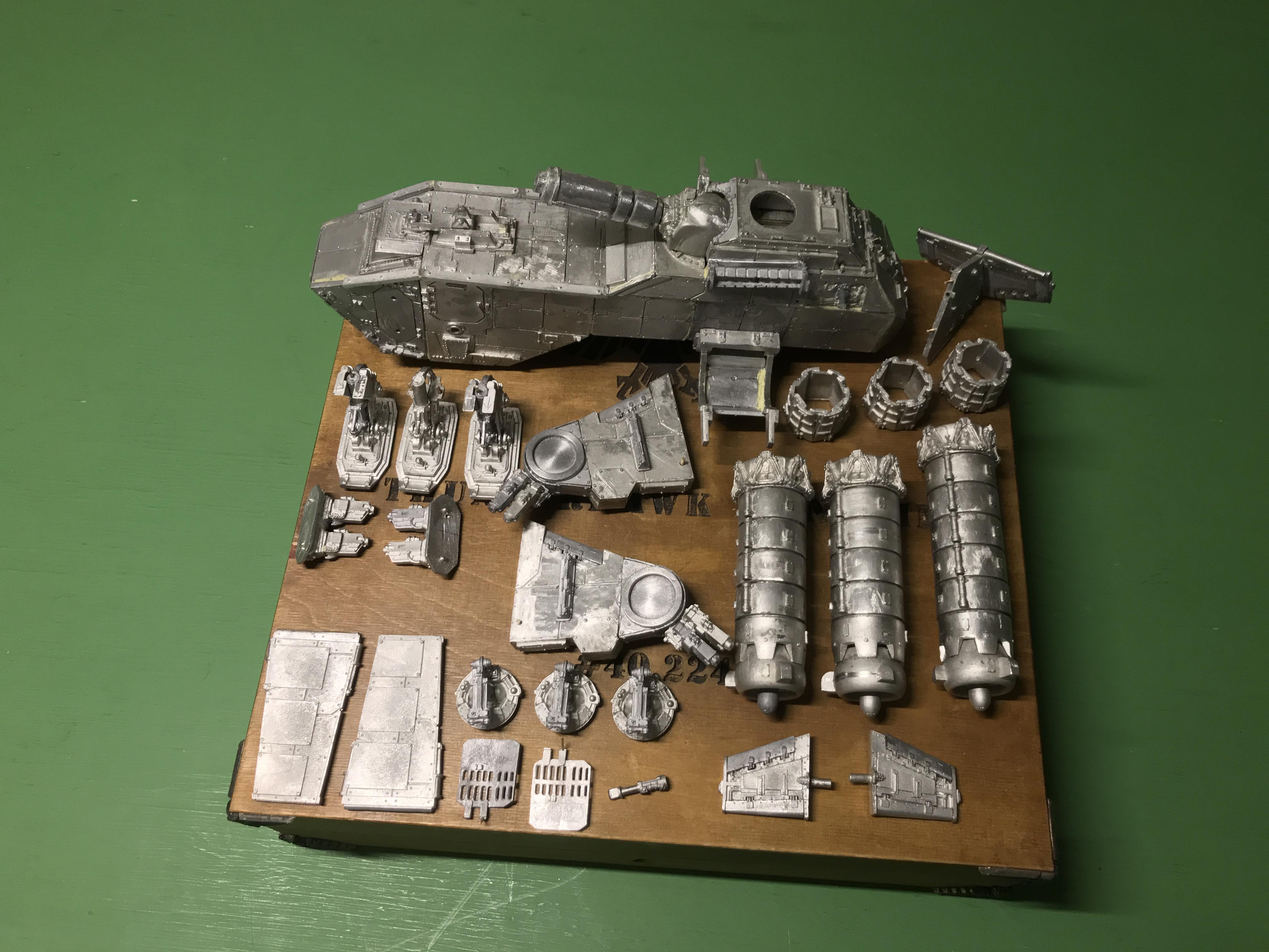 Metal, Original, Rogue Trader, Space Wolves, Thunderhawk Gunship, Warhammer 40,000