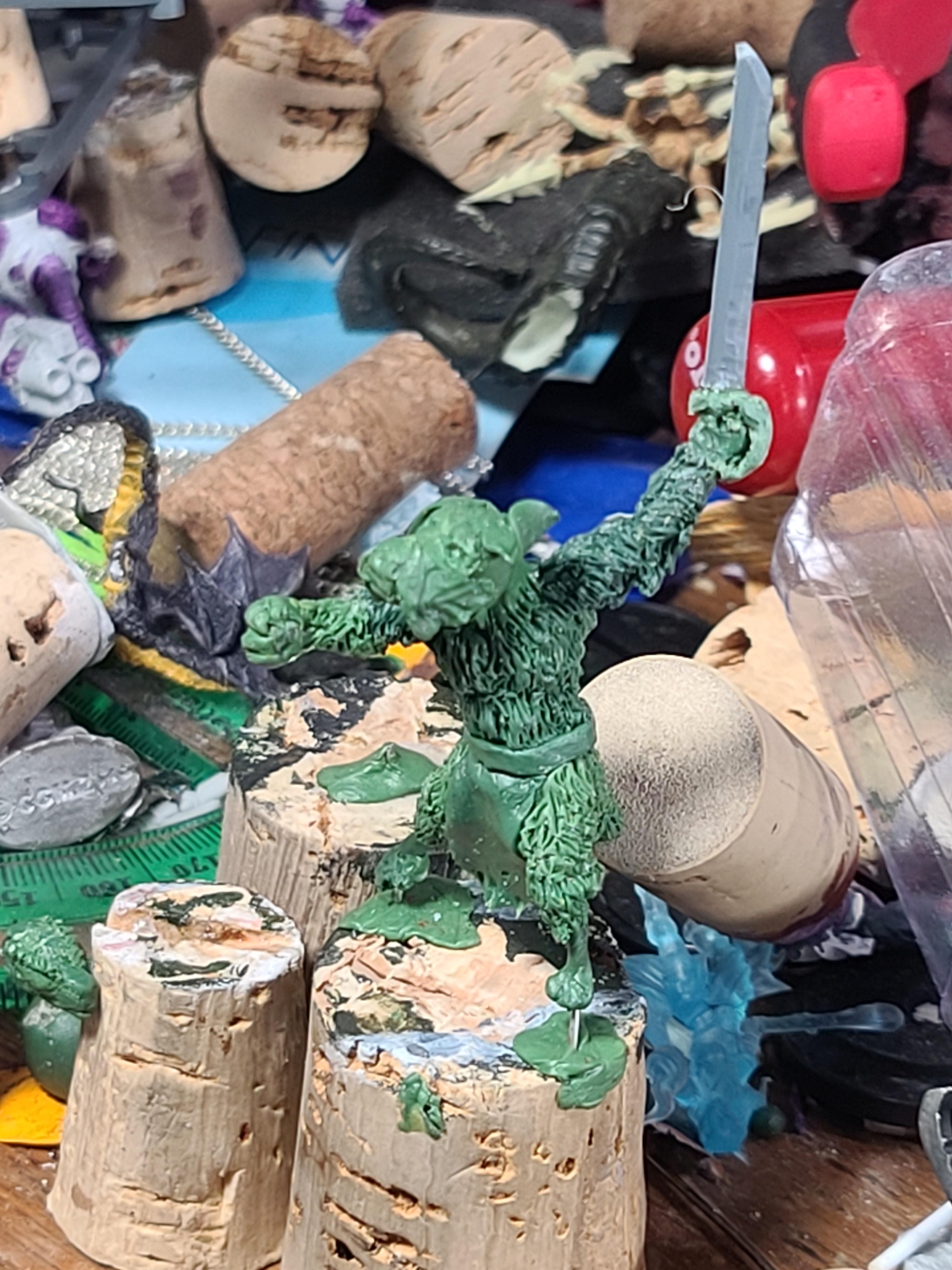Armiture, Dog?, Greenstuff, Sculpting, Sword