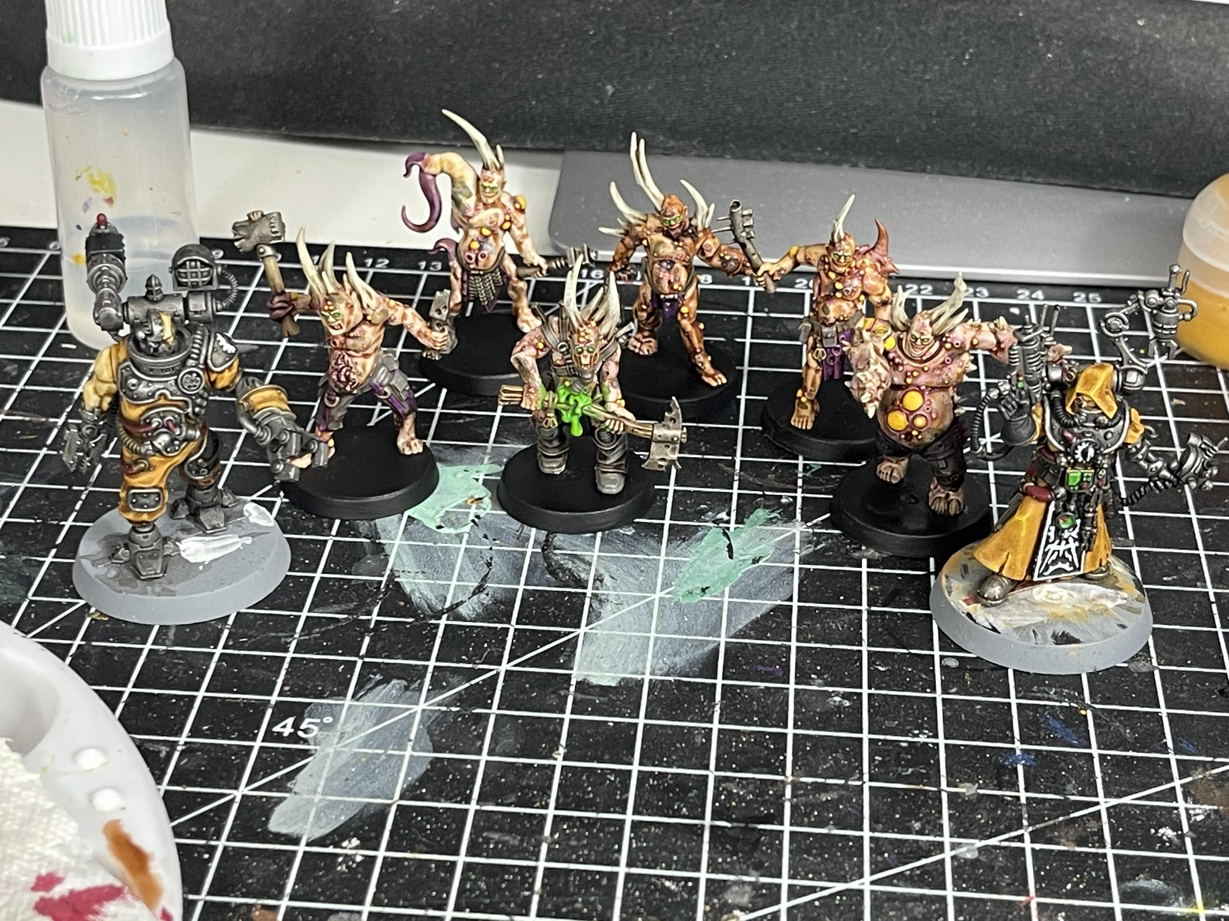 Ad Mech, Blackstone Fortress, Escalation, Explorers, No Respite, Poxwalkers, Warhammer 40,000, Warhammer Quest, Work In Progress