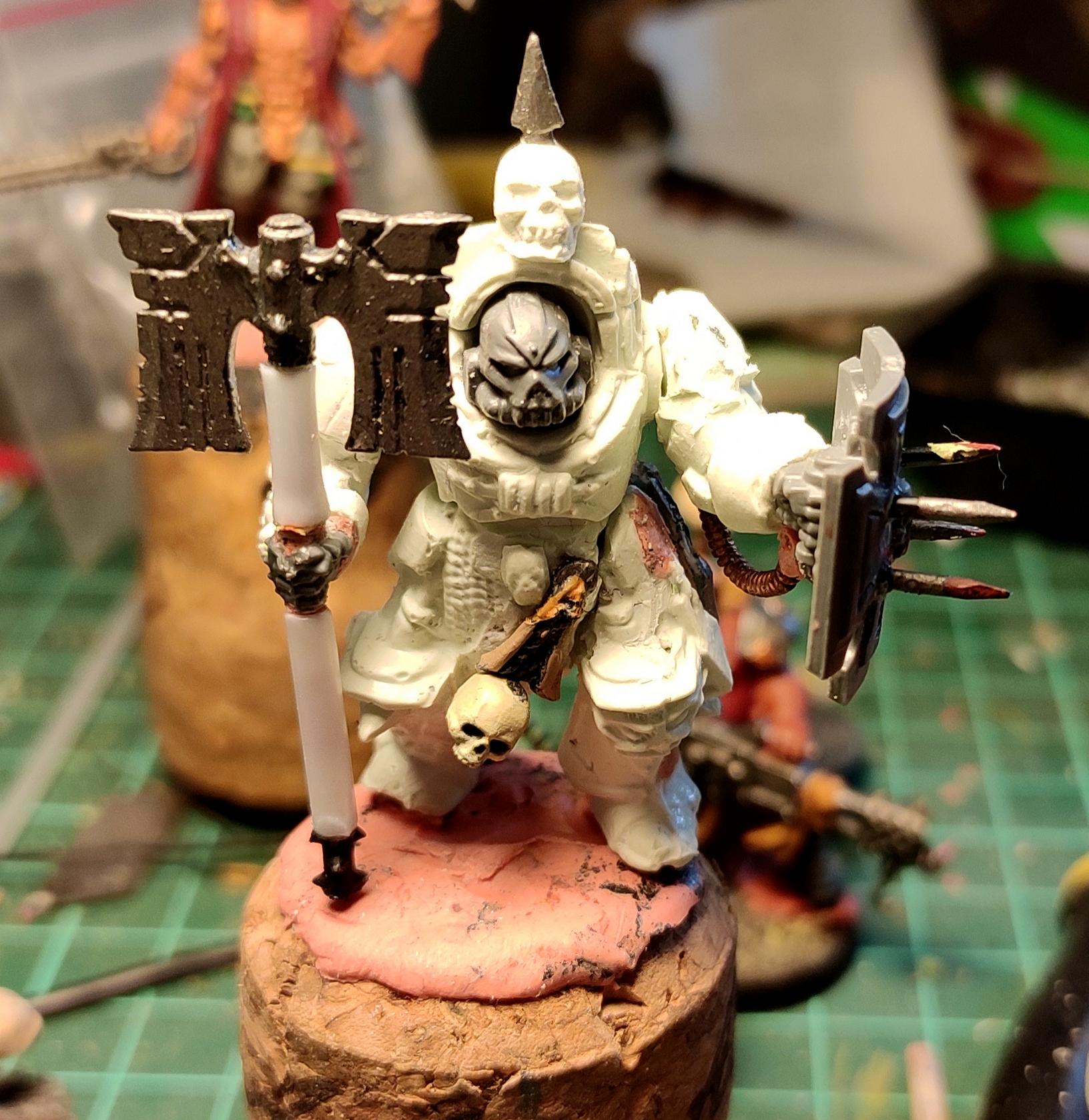 Casting, Chaos, Chaos Space Marines, Conversion, Heresy, Heretic Astartes, Infantry, Kitbash, Polearm, Putty, Storm Shield, Terminator Armor, Traitor Legions, Warhammer 40,000, Work In Progress