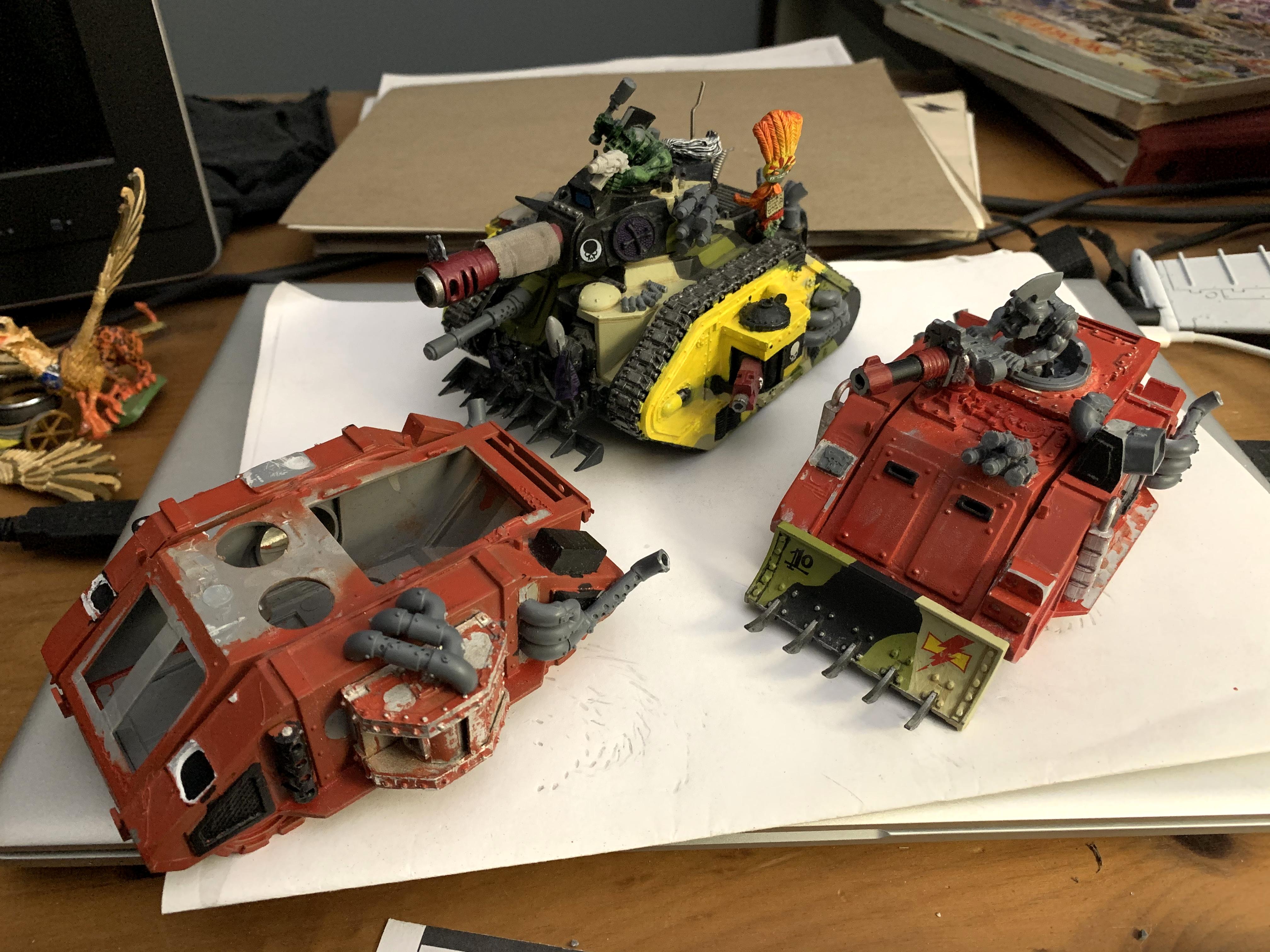Looted, Orks, Tank, Ork Looted Tanks wip