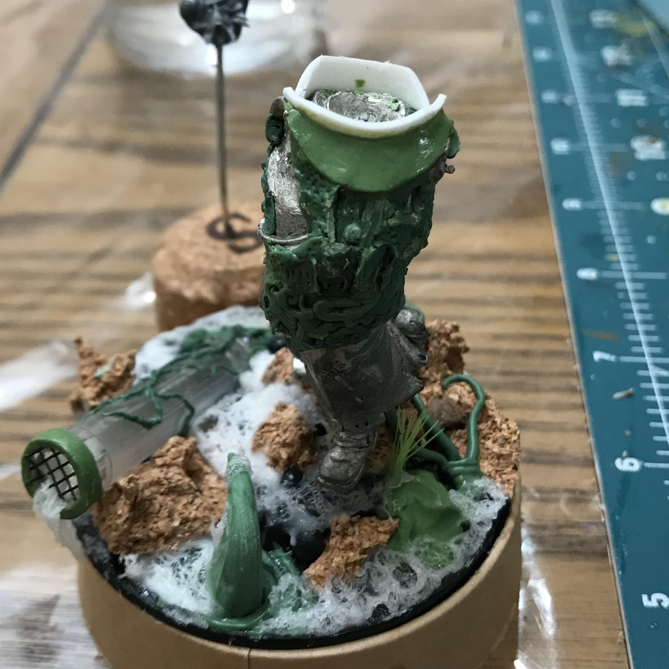 54mm, Chaos Space Marines, Conversion, Daemon Prince, Greenstuff, Inquisitor, Metal Miniatures, Nugle Conversion, Nurgle, Warhammer 40,000